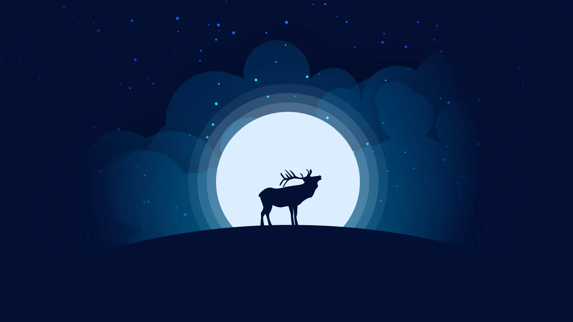 Silhouette of Man Standing on Top of The Hill. Wallpaper in 1920x1080 Resolution