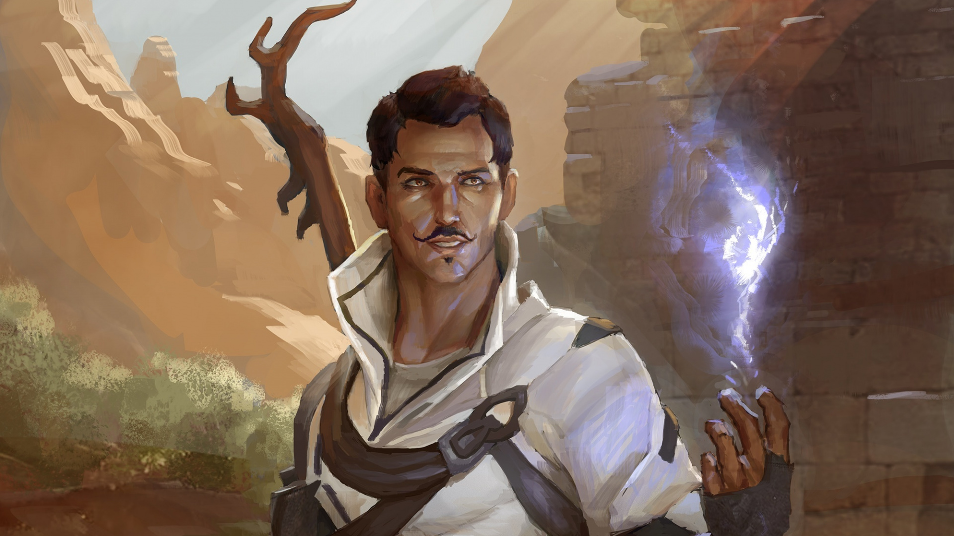 Dragon Age Inquisition, Illustration, Art, Obi-Wan Kenobi, Personnage de Fiction. Wallpaper in 1920x1080 Resolution