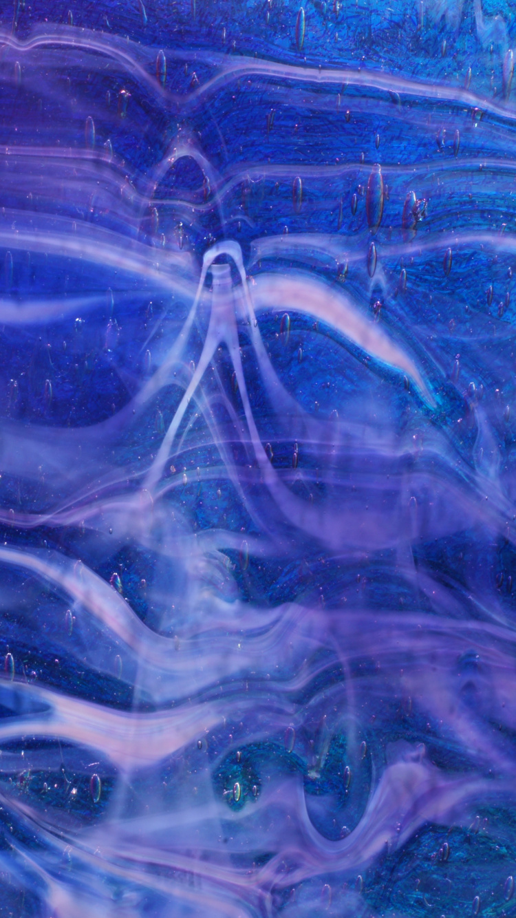 Pintura Abstracta Azul y Blanca. Wallpaper in 750x1334 Resolution