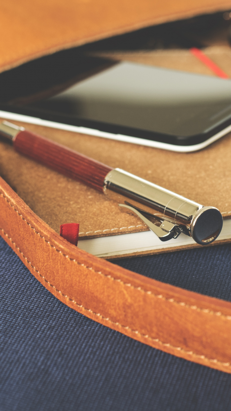 Tan, Leather, Zipper, Fashion Accessory, Wallet. Wallpaper in 750x1334 Resolution