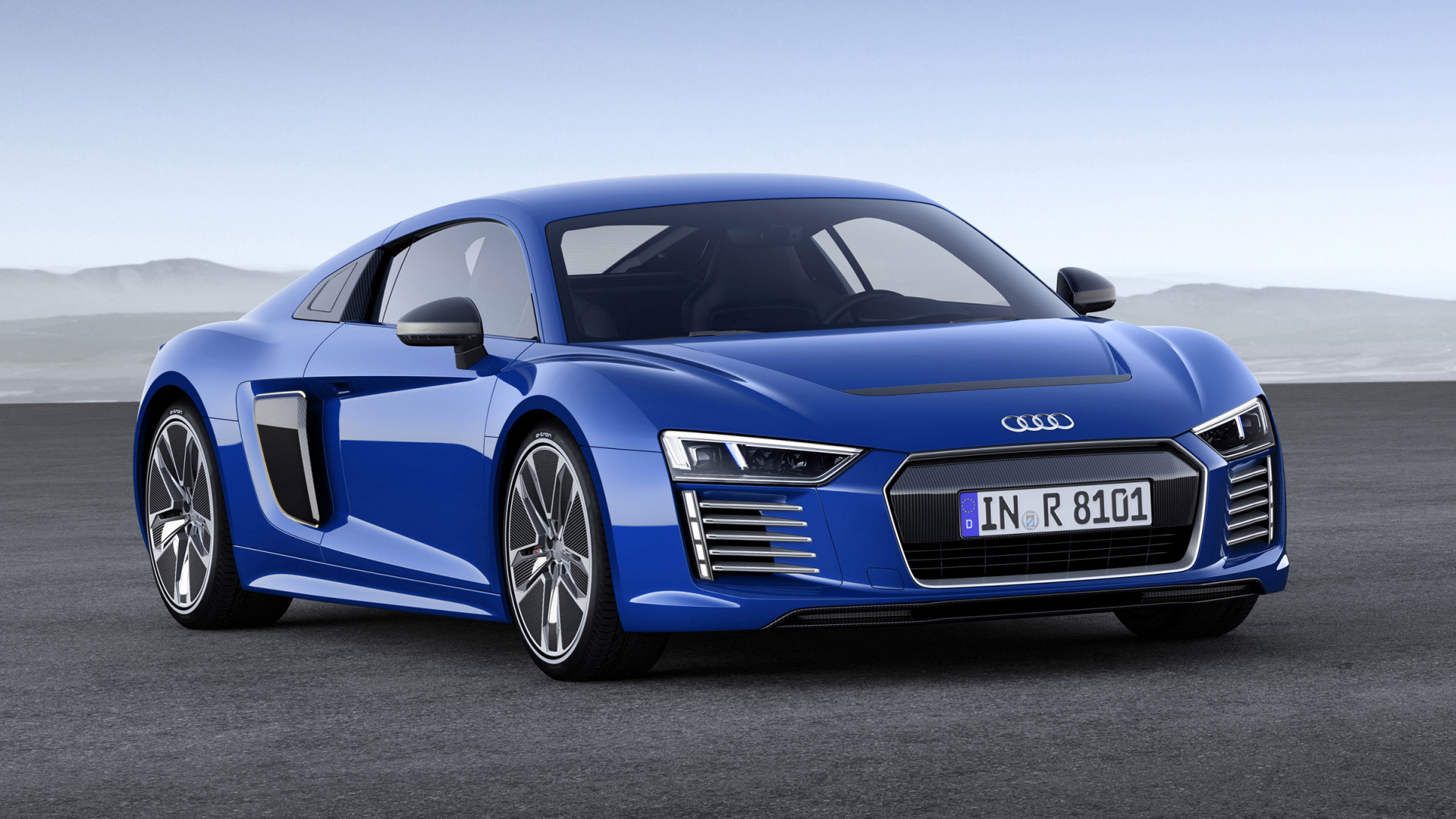Blue Audi r 8 Coupe. Wallpaper in 1920x1080 Resolution
