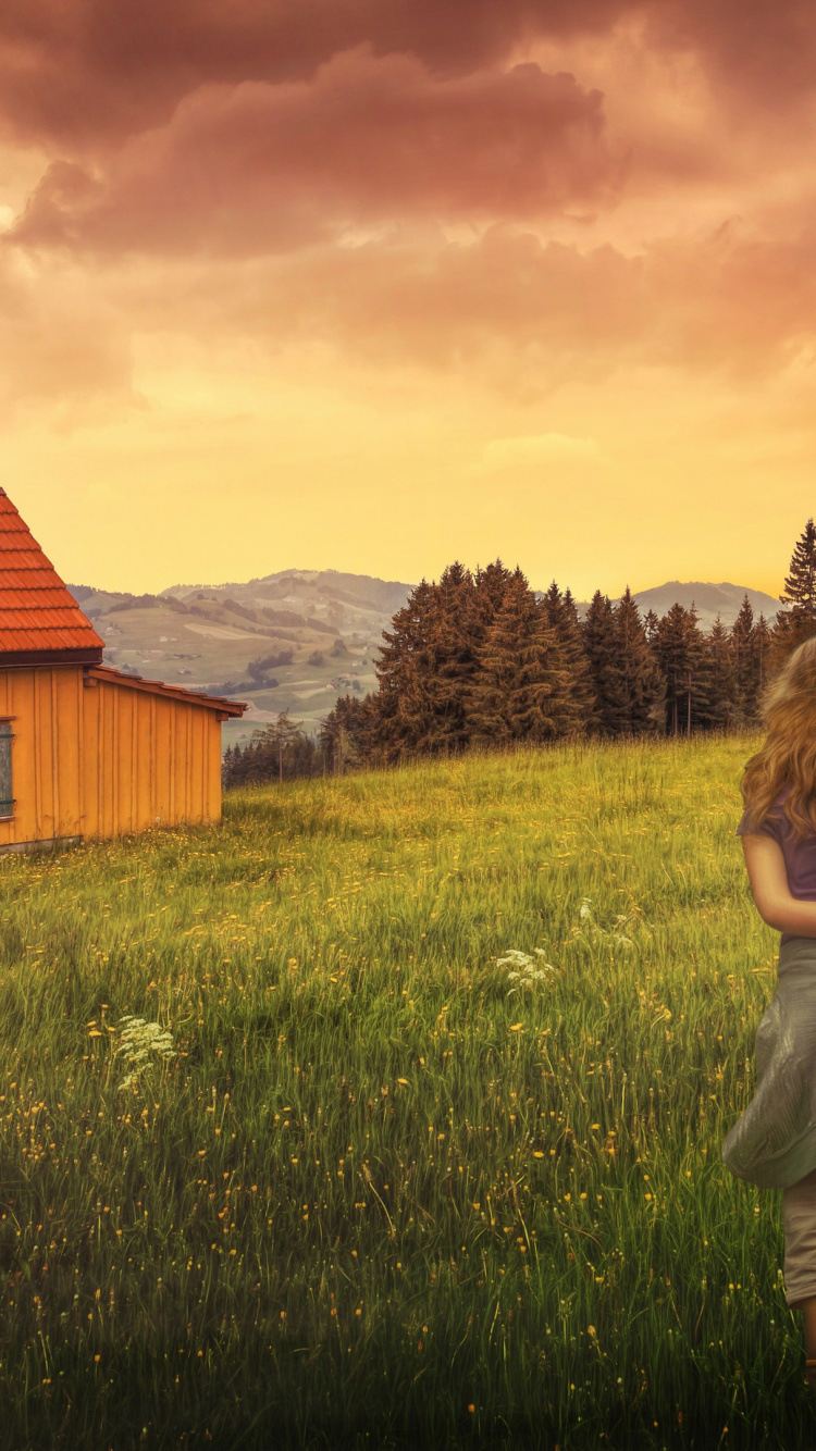 Grünland, Sonnenuntergang, Cloud, Ökoregion, Naturlandschaft. Wallpaper in 750x1334 Resolution