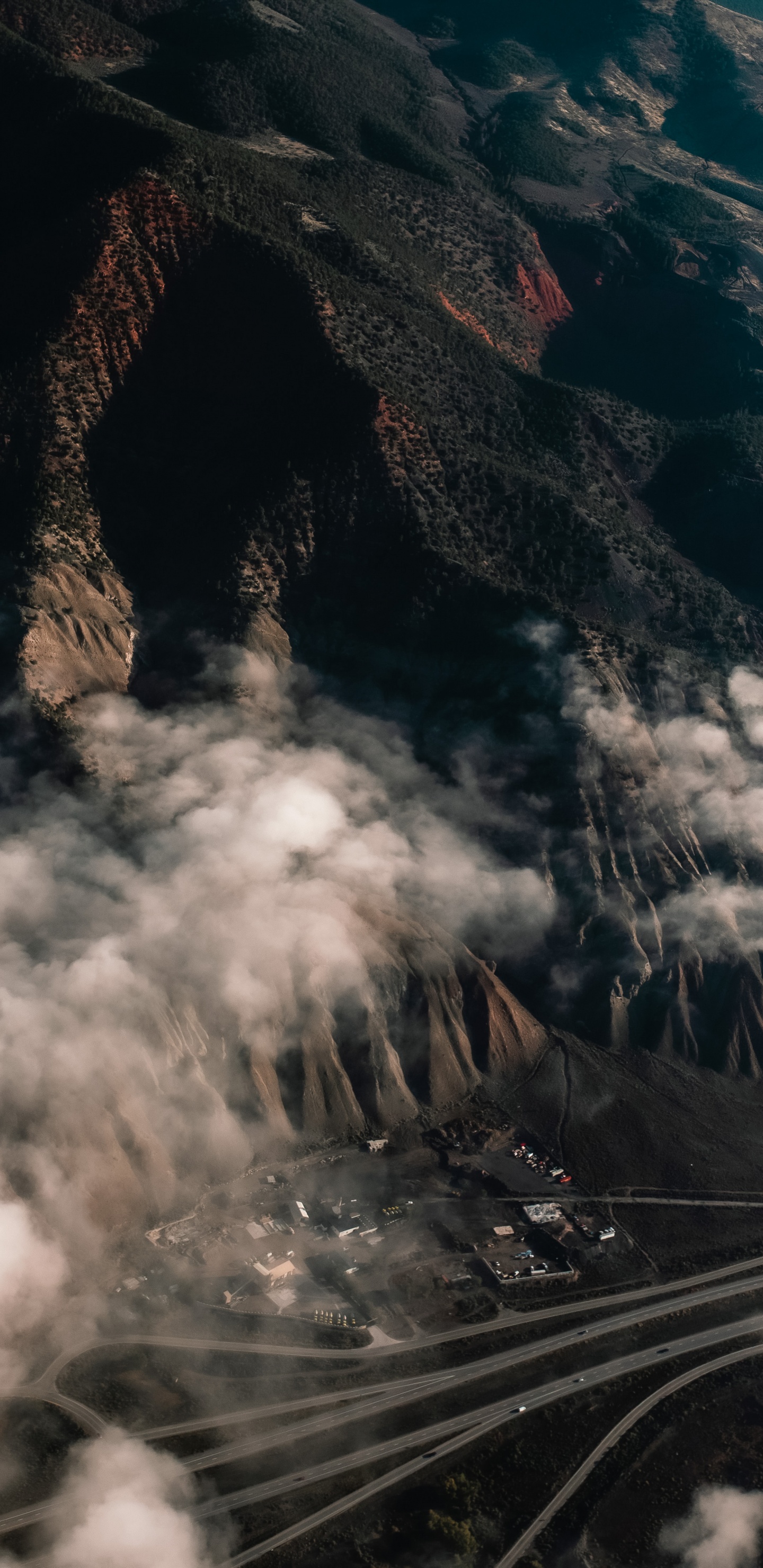 Atmosphere, Cloud, Highland, Mountain, Natural Landscape. Wallpaper in 1440x2960 Resolution