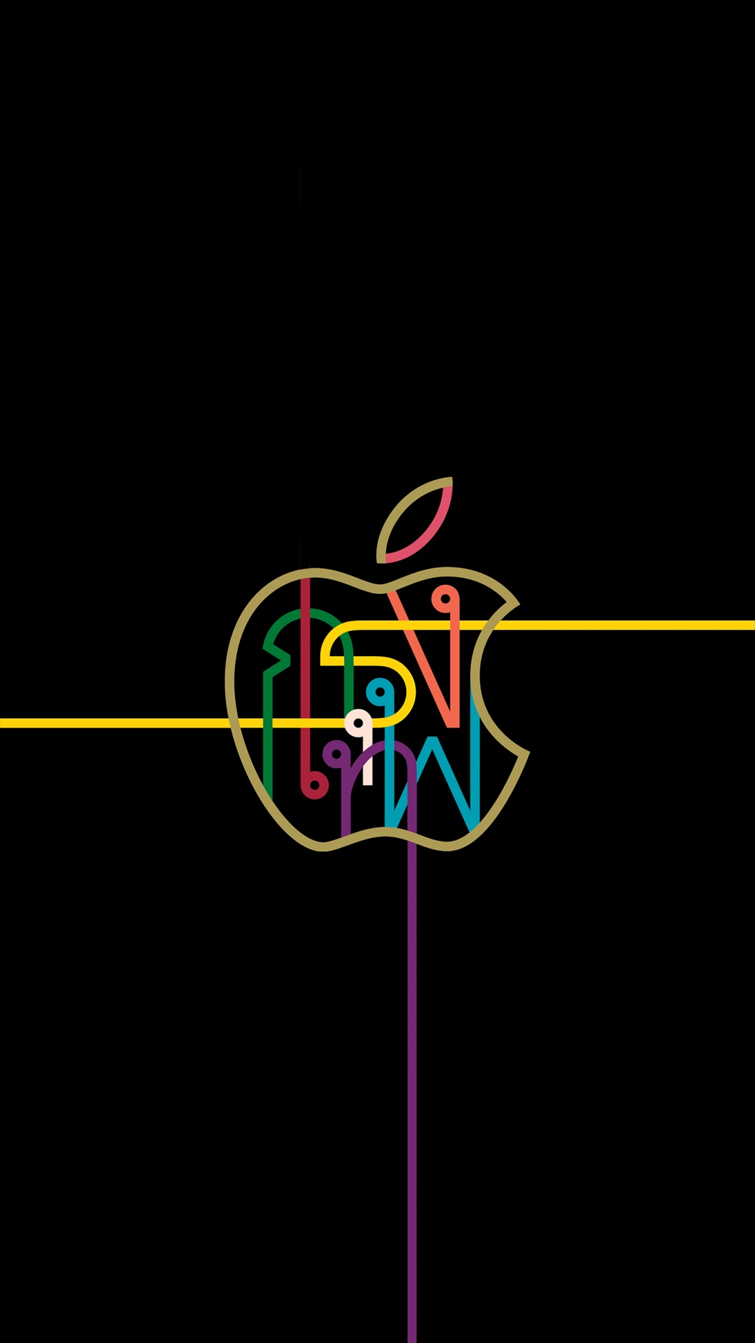 Apples, Apple, IPhone, Graphic Design, Geometry. Wallpaper in 1080x1920 Resolution
