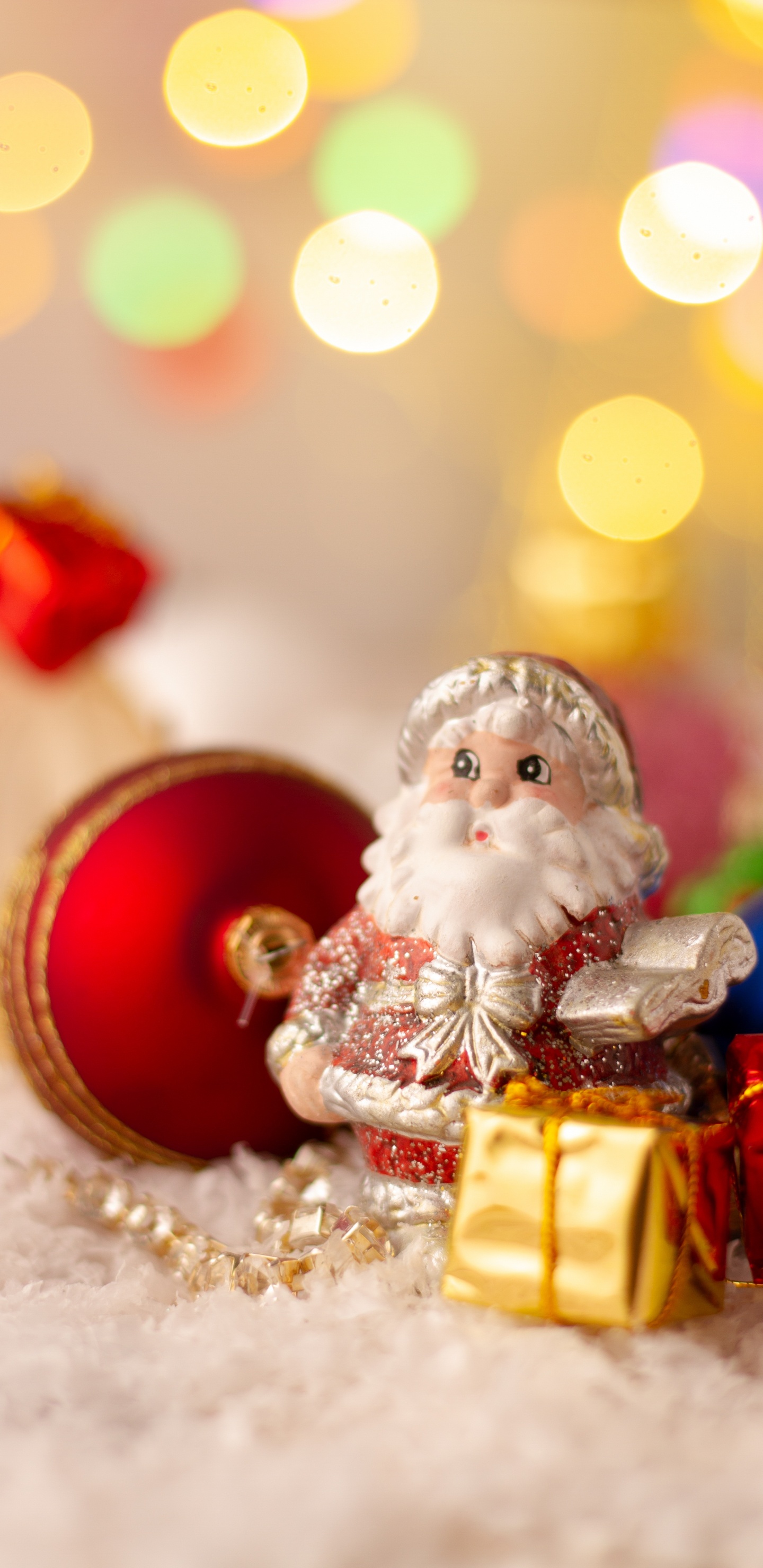 Le Jour De Noël, Santa Claus, Ded Moroz, Ornement de Noël, Décoration de Noël. Wallpaper in 1440x2960 Resolution