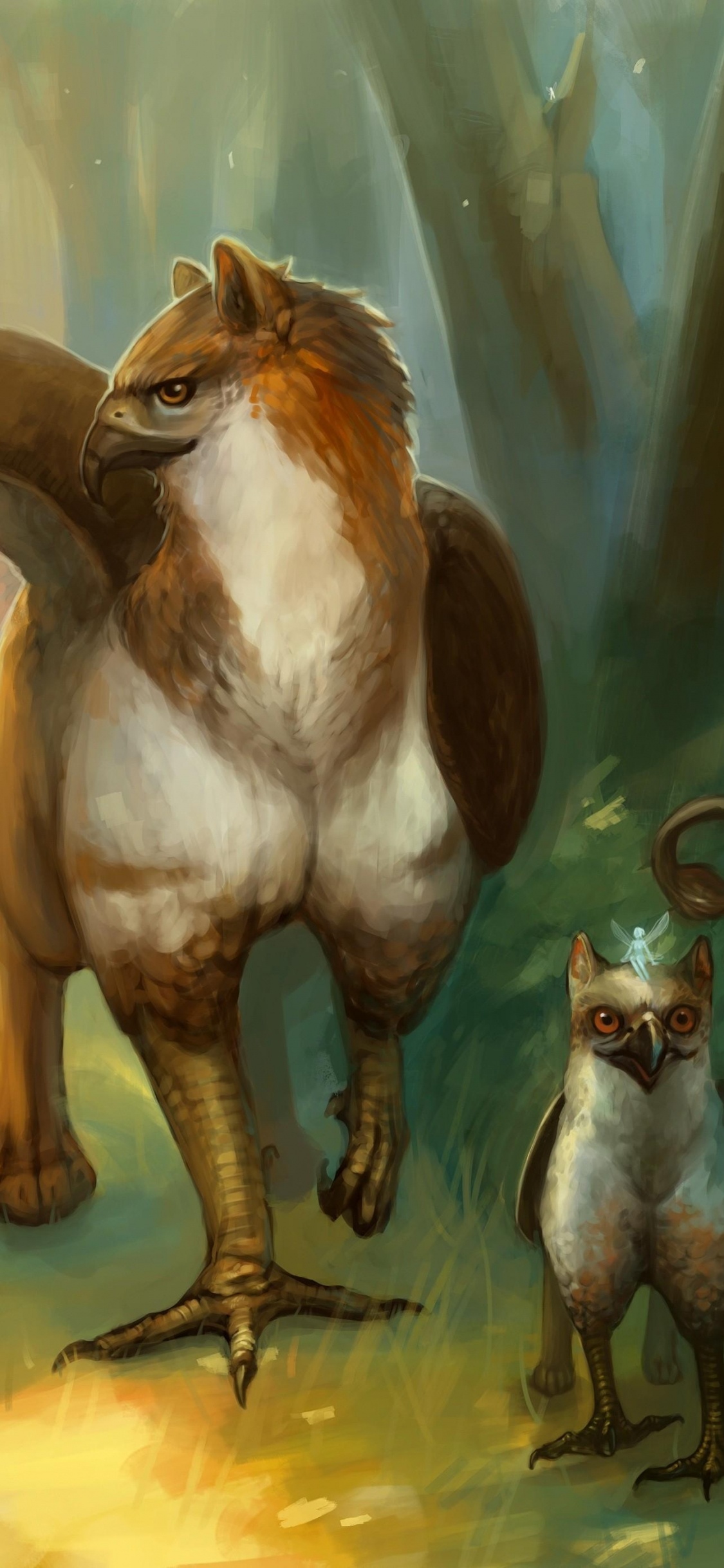 Brown and White Animal Painting. Wallpaper in 1125x2436 Resolution