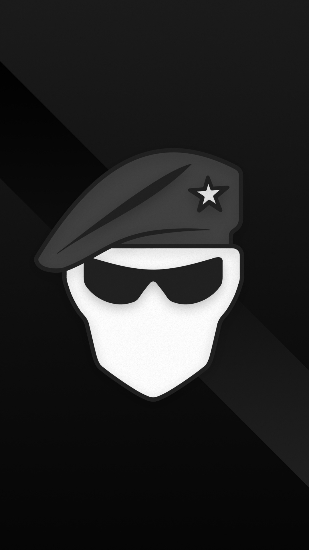 Ilustración de Cara de Hombre Blanco y Negro. Wallpaper in 1080x1920 Resolution