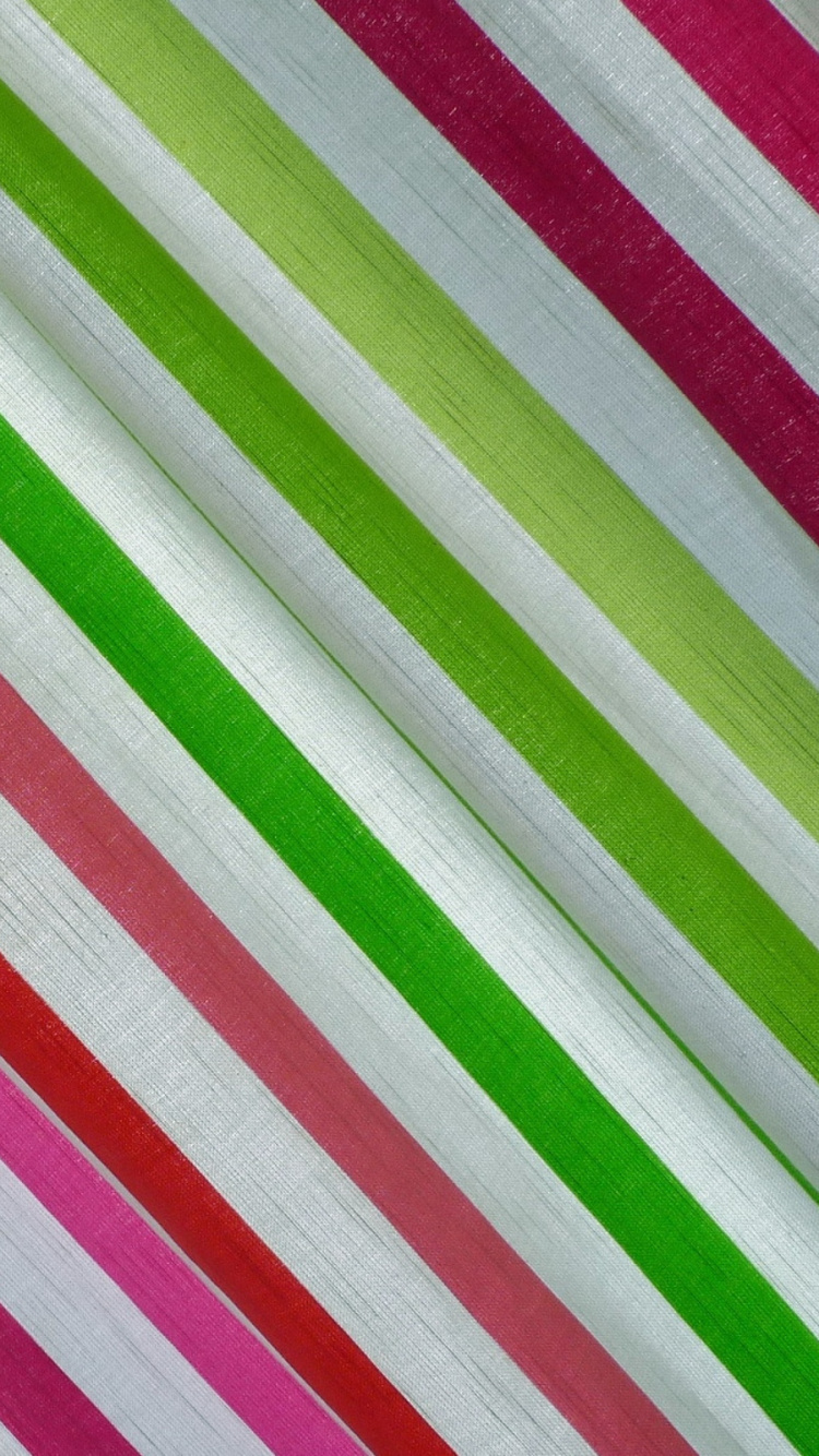 Textil Verde a Rayas Blancas y Rojas. Wallpaper in 750x1334 Resolution