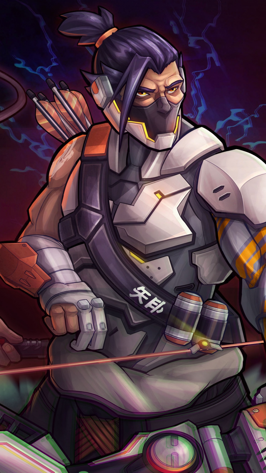 Overwatch, Hanzo, Genji, Fan Art, Illustration. Wallpaper in 1080x1920 Resolution