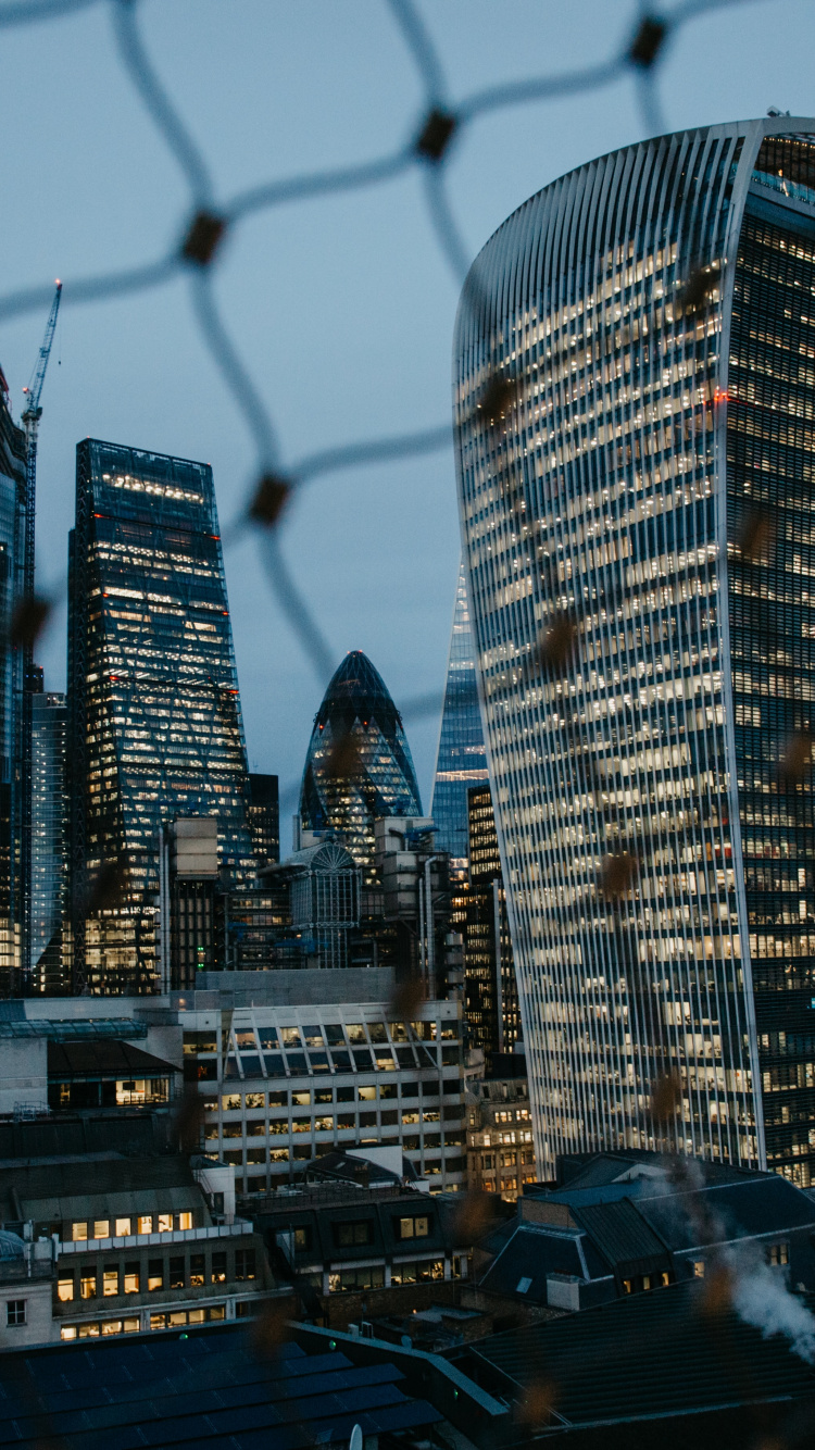 City Skyline During Night Time. Wallpaper in 750x1334 Resolution