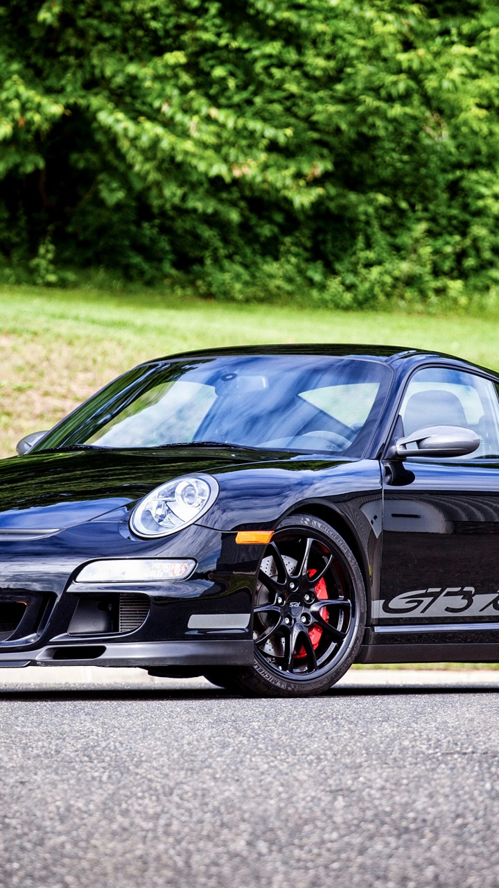 Porsche 911 Negro en la Carretera Durante el Día. Wallpaper in 720x1280 Resolution