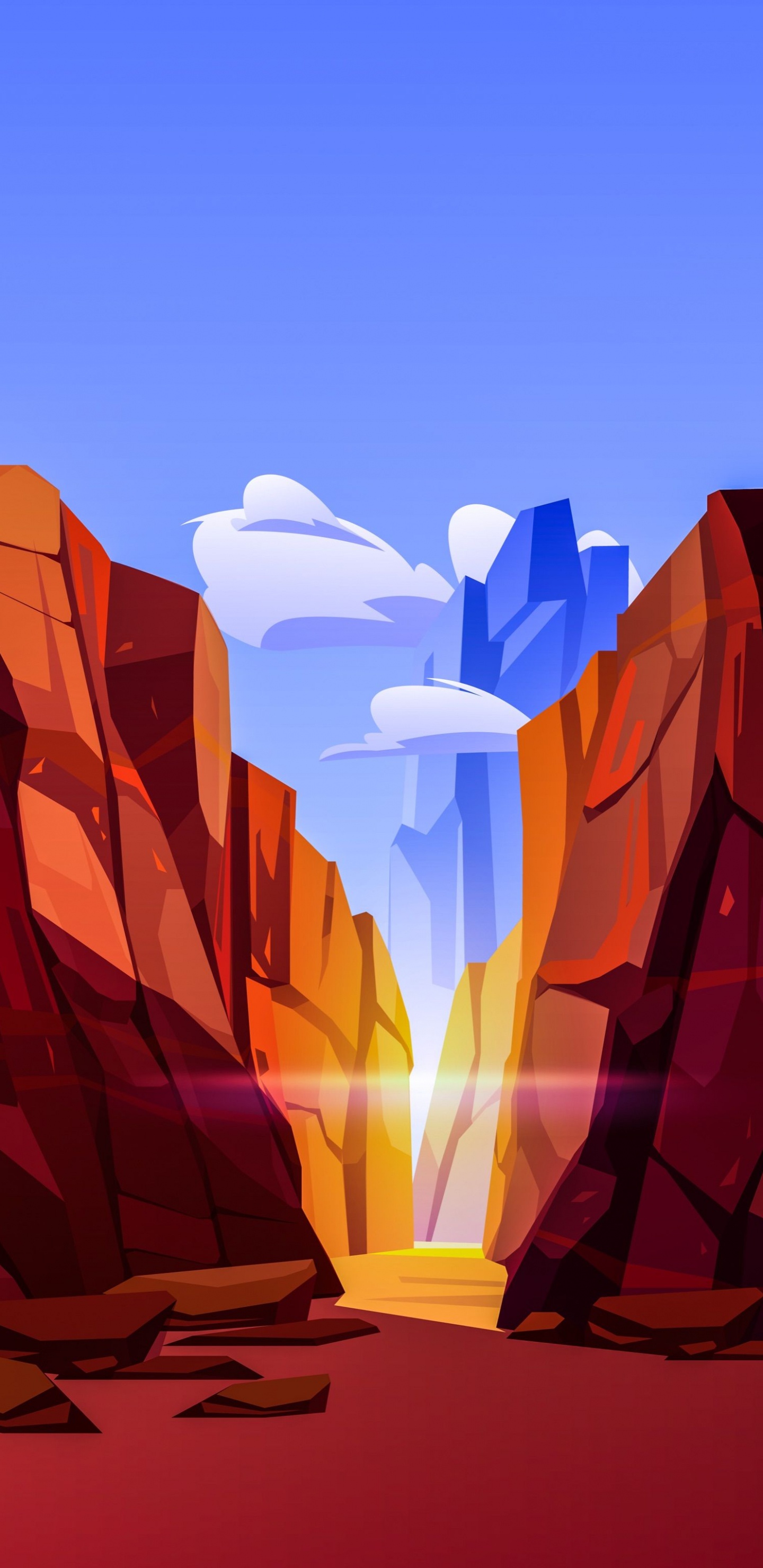 Caricature de Canyon, Grand Canyon, Graphiques Vectoriels, Canyon, Illustration. Wallpaper in 1440x2960 Resolution
