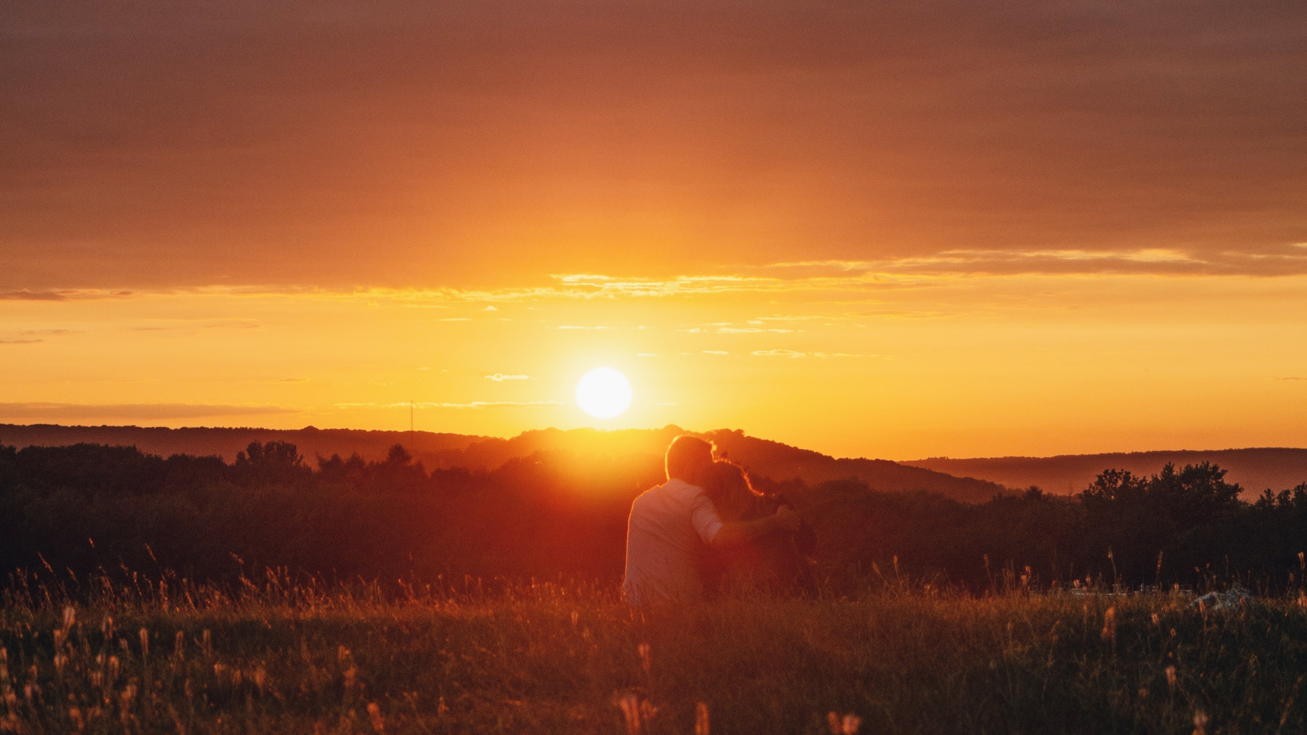 Amour, Horizon, Lever, Soleil, Soir. Wallpaper in 2560x1440 Resolution