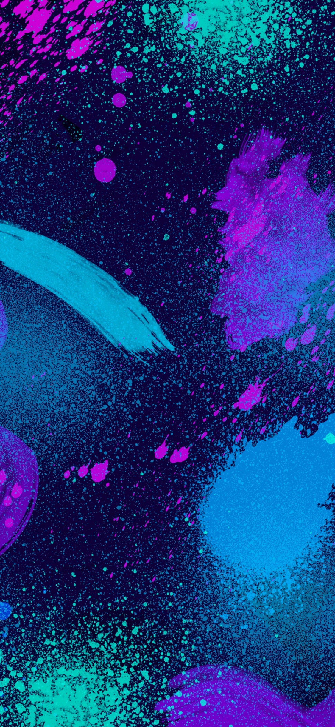 Pintura Abstracta Morada y Negra. Wallpaper in 1125x2436 Resolution