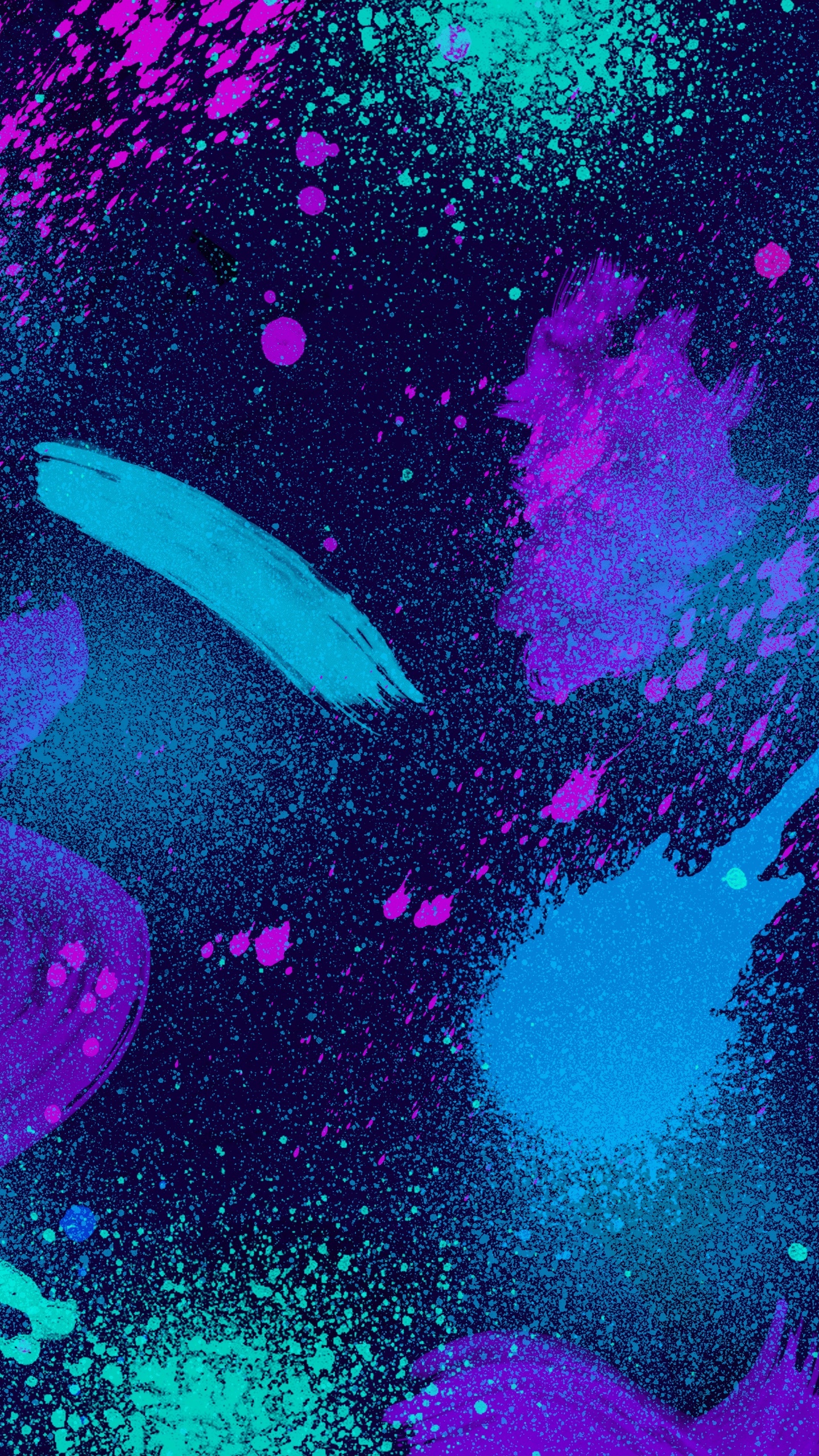 Peinture Abstraite Violette et Noire. Wallpaper in 1440x2560 Resolution