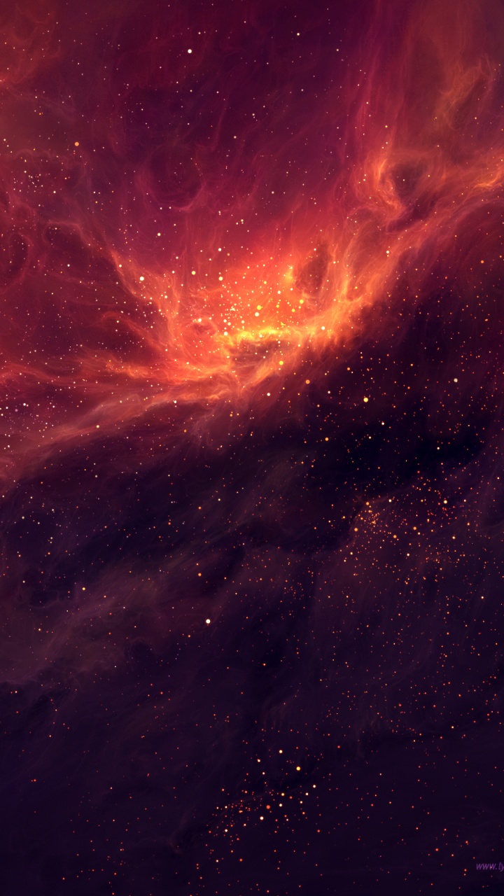 Orange and Black Clouds During Night Time. Wallpaper in 720x1280 Resolution