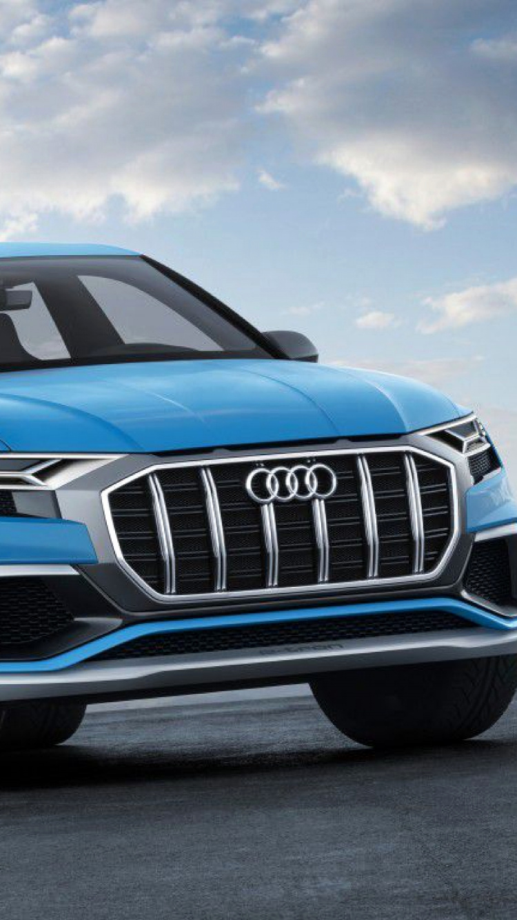 Blue Audi a 4 on Road During Daytime. Wallpaper in 750x1334 Resolution