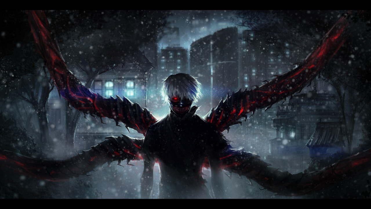 Anime, Tokyo Ghoul, Ken Kaneki, Kirishima Touka, Ghoul. Wallpaper in 1280x720 Resolution