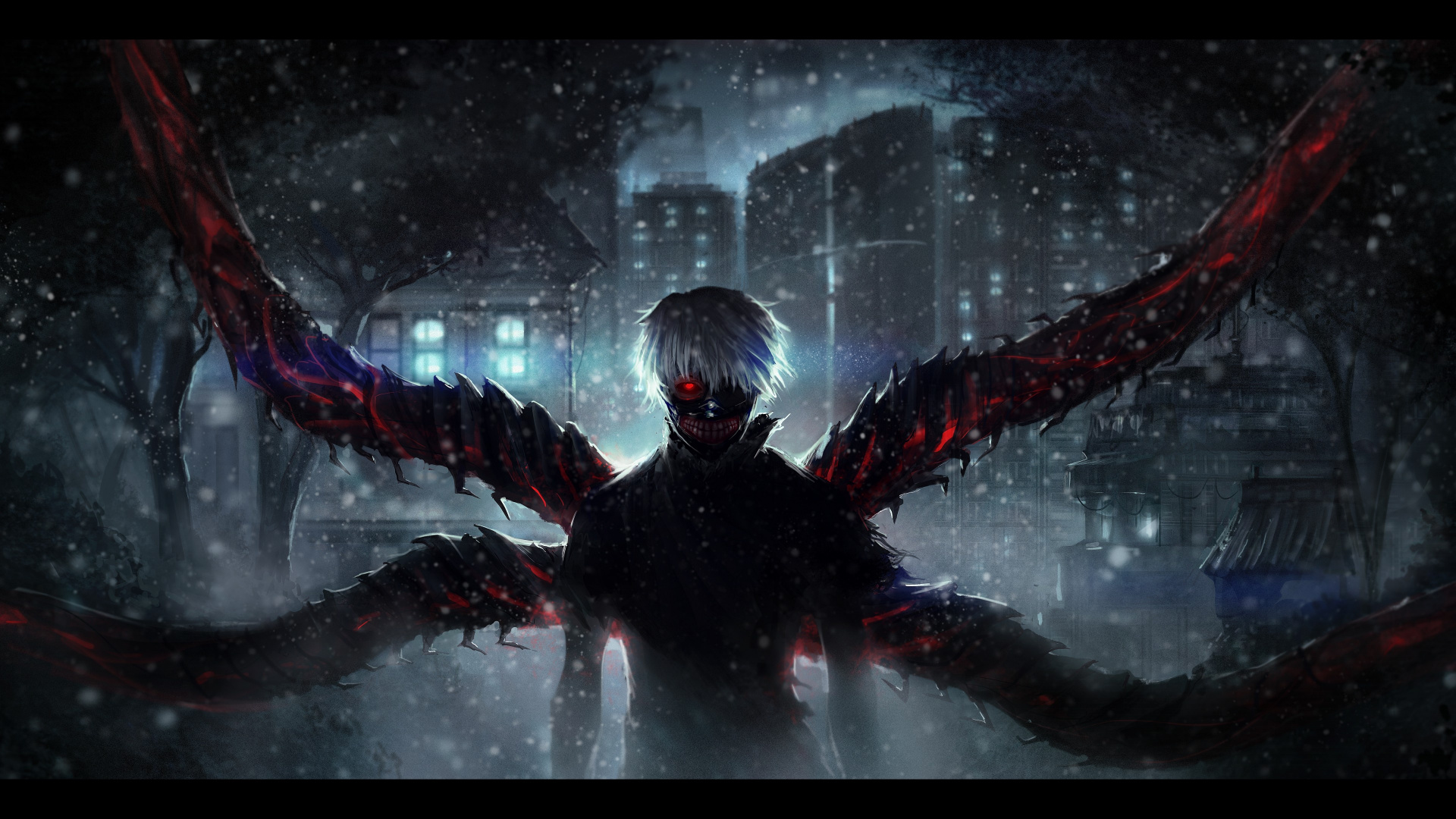 Anime, Tokyo Ghoul, Ken Kaneki, Touka Kirishima, Ghoul. Wallpaper in 1920x1080 Resolution