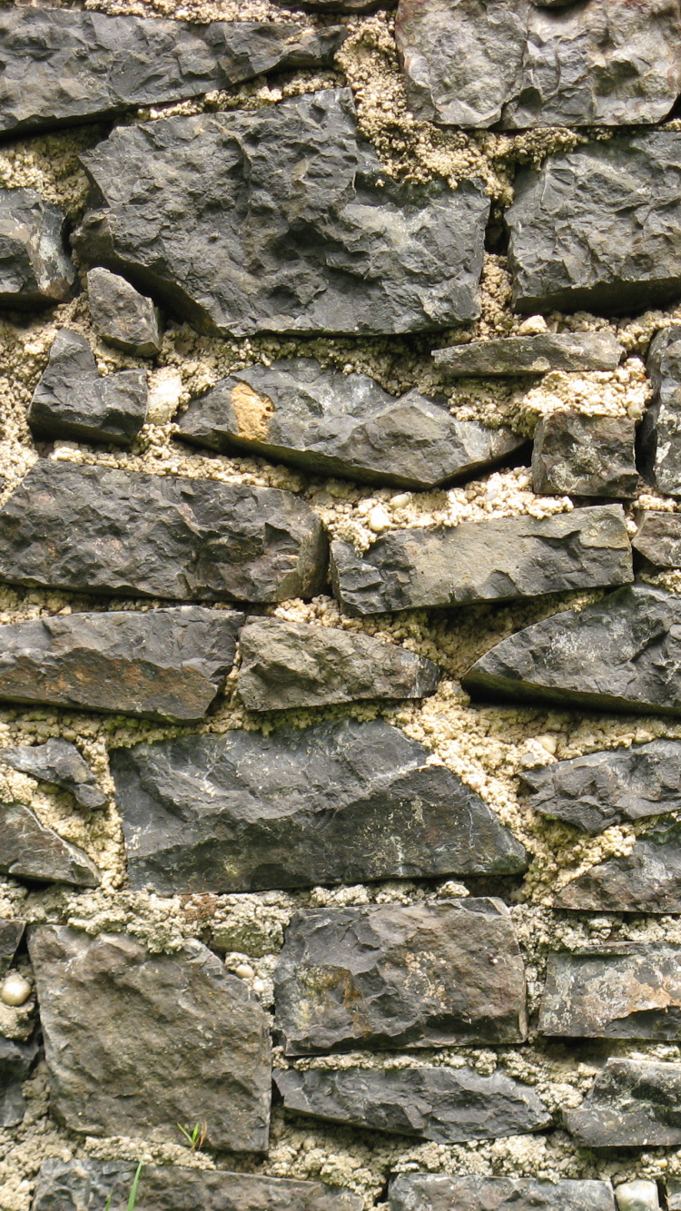 Pared de Ladrillo Gris y Negro. Wallpaper in 750x1334 Resolution