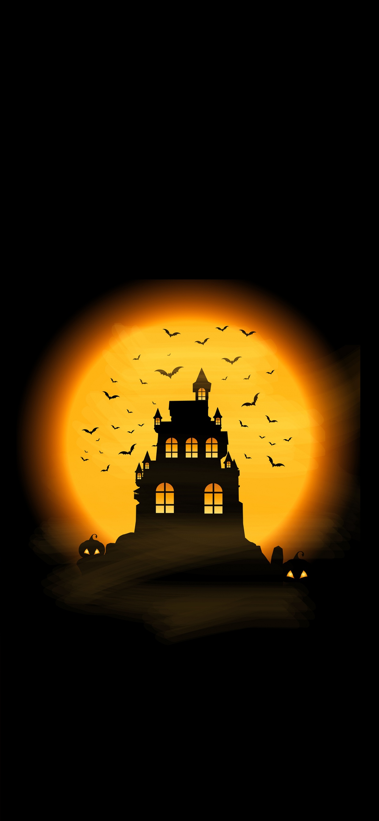 Helloween, Orange, Amber, Arch, Darkness. Wallpaper in 1242x2688 Resolution