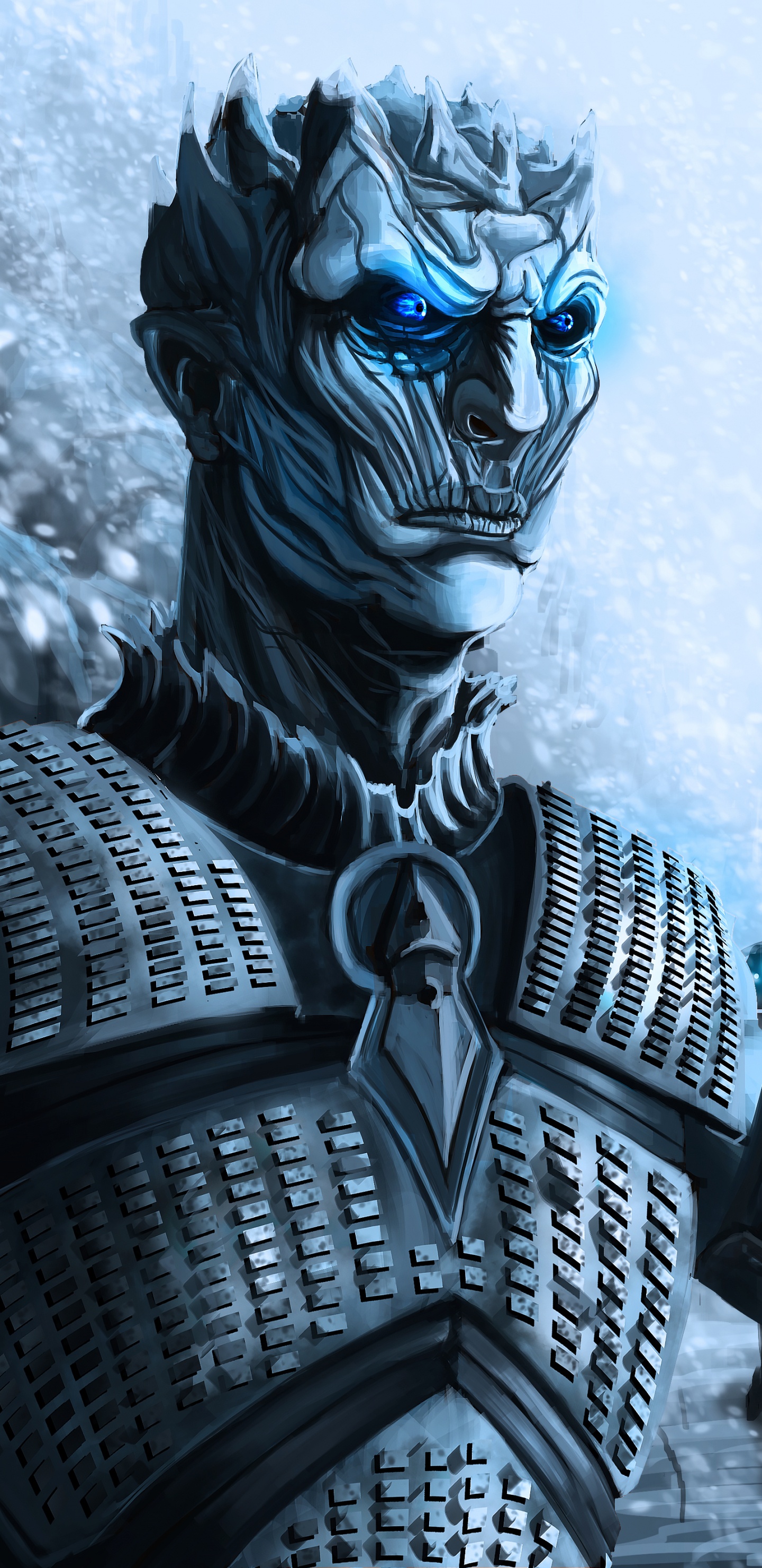 Schwarz-Weiß-Drachenillustration. Wallpaper in 1440x2960 Resolution