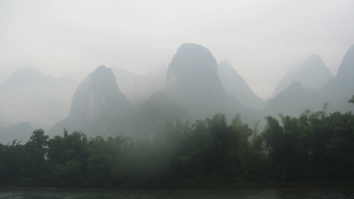 Green Trees Near Body of Water During Daytime. Wallpaper in 1366x768 Resolution