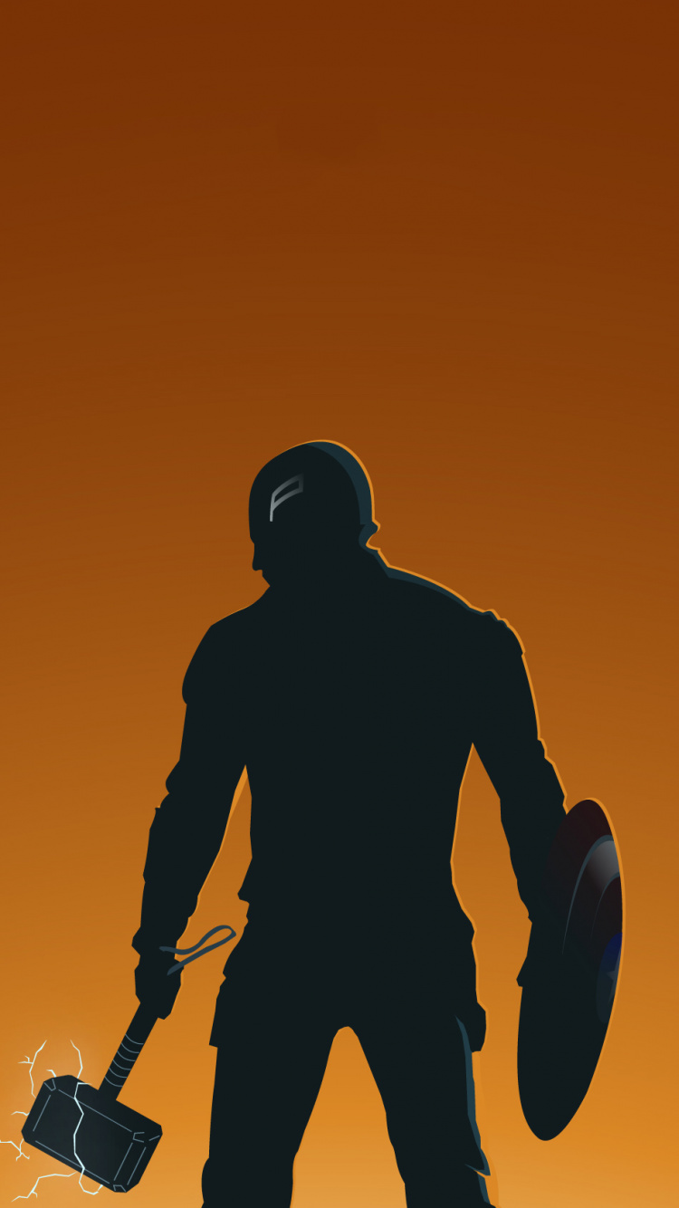 Silueta, De, Hombre, Tenencia, Guitarra. Wallpaper in 750x1334 Resolution