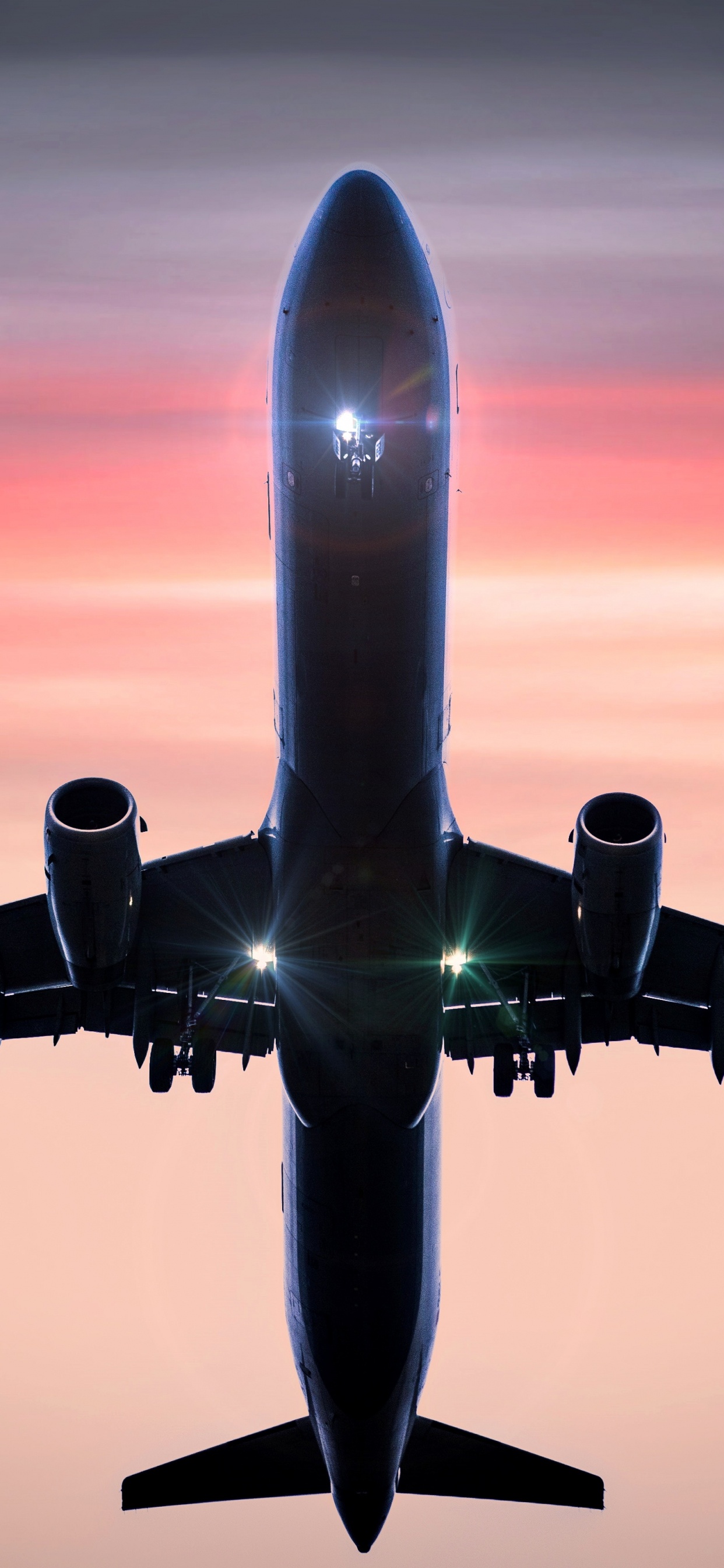 Avion Blanc et Bleu en Vol. Wallpaper in 1242x2688 Resolution