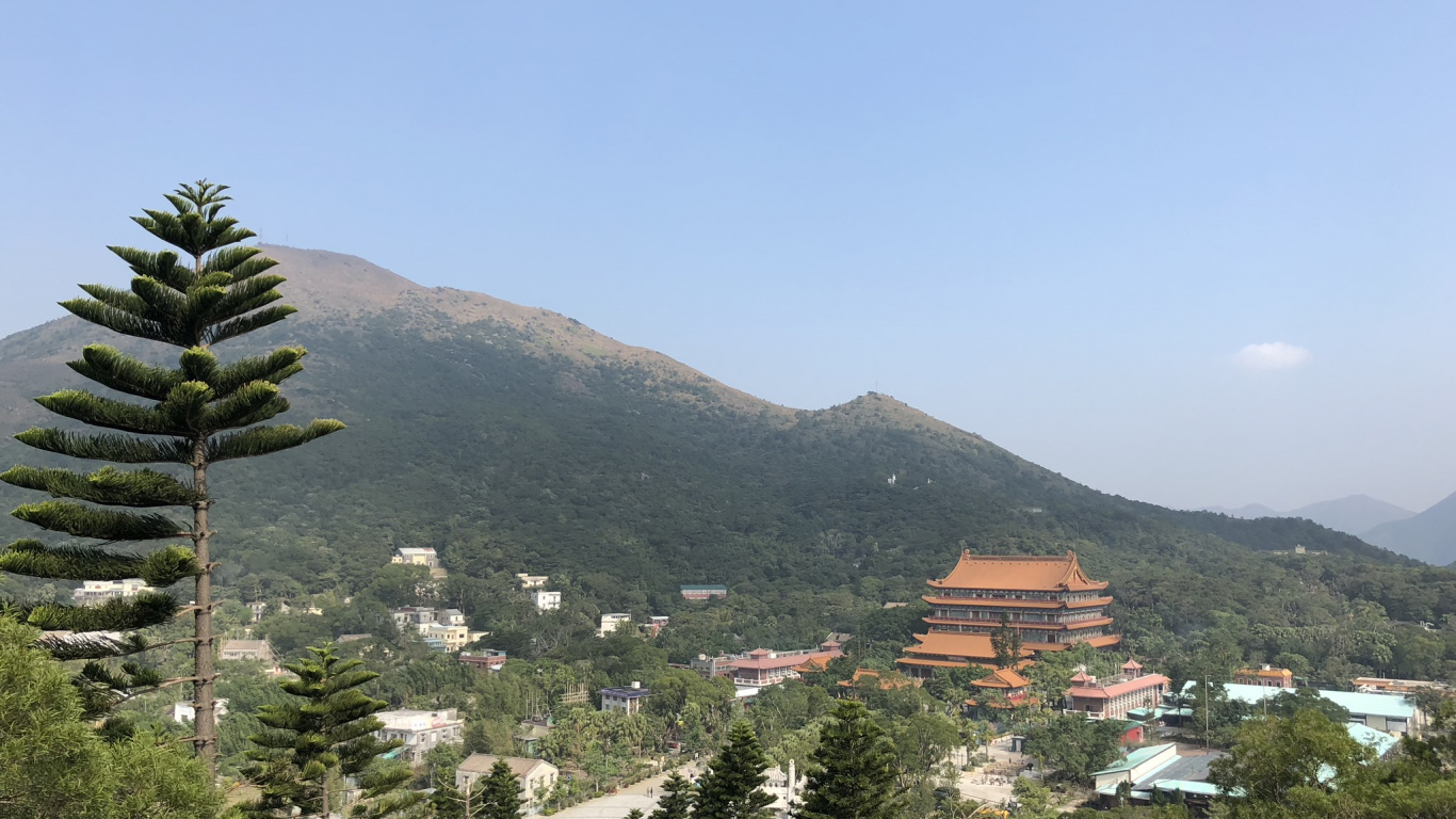 Vegetation, Mountainous Landforms, Hill, Tree, Mountain Range. Wallpaper in 1366x768 Resolution