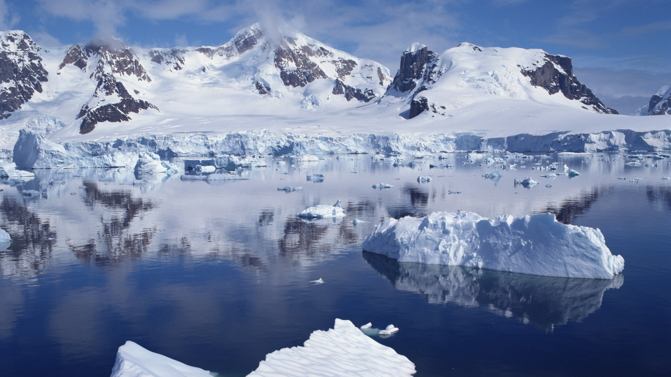 冰山, 冰川, 极地冰盖, 冰川湖, 冰川地貌 壁纸 2560x1440 允许