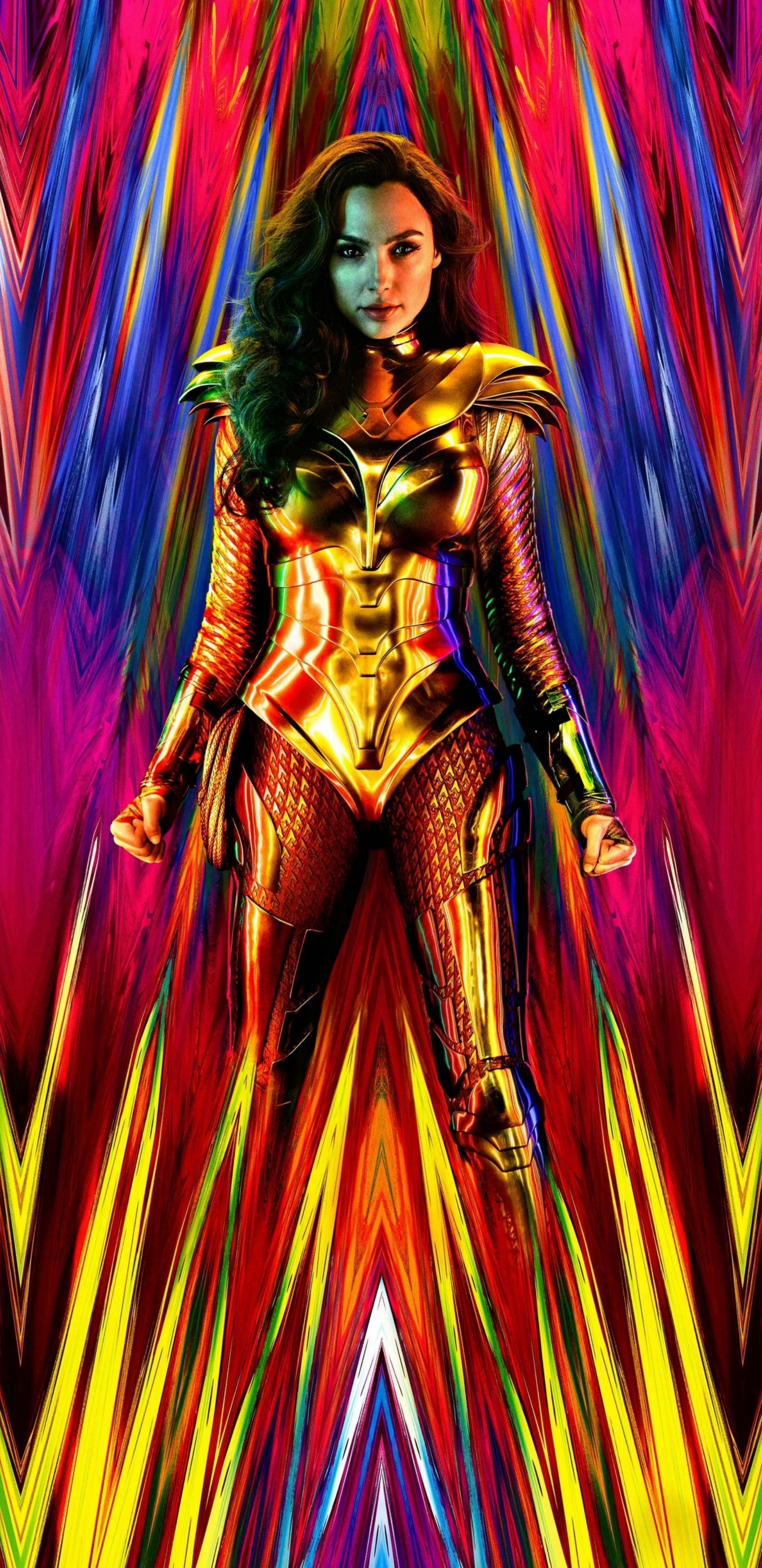 Mujer en Vestido Dorado y Verde. Wallpaper in 1440x2960 Resolution