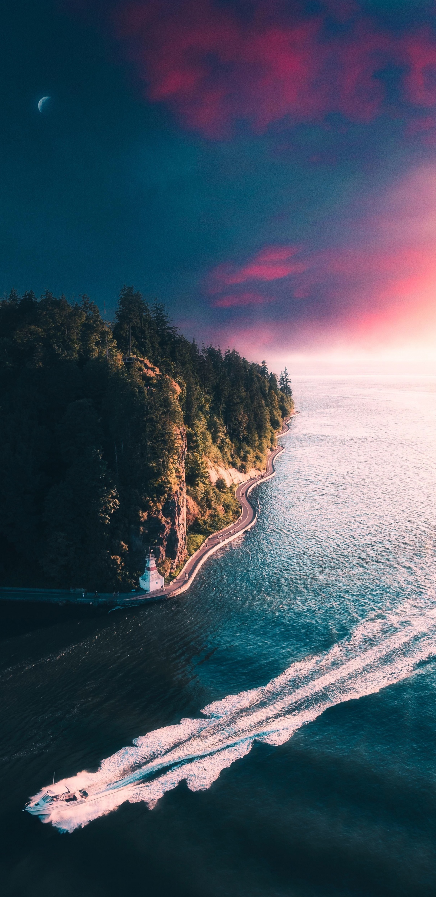 Nature, Sea, Blue, Coast, Ocean. Wallpaper in 1440x2960 Resolution