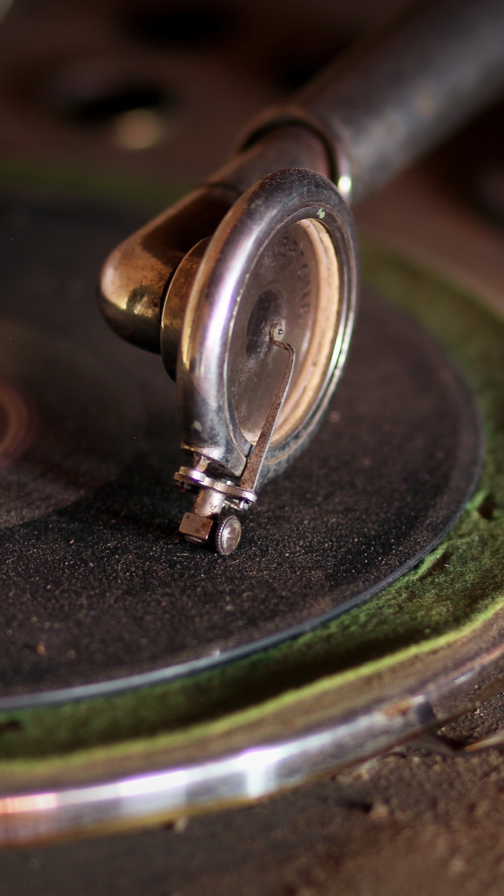 Phonograph, Schallplatte, Metall, Digitale Kunst, Grammophon. Wallpaper in 720x1280 Resolution