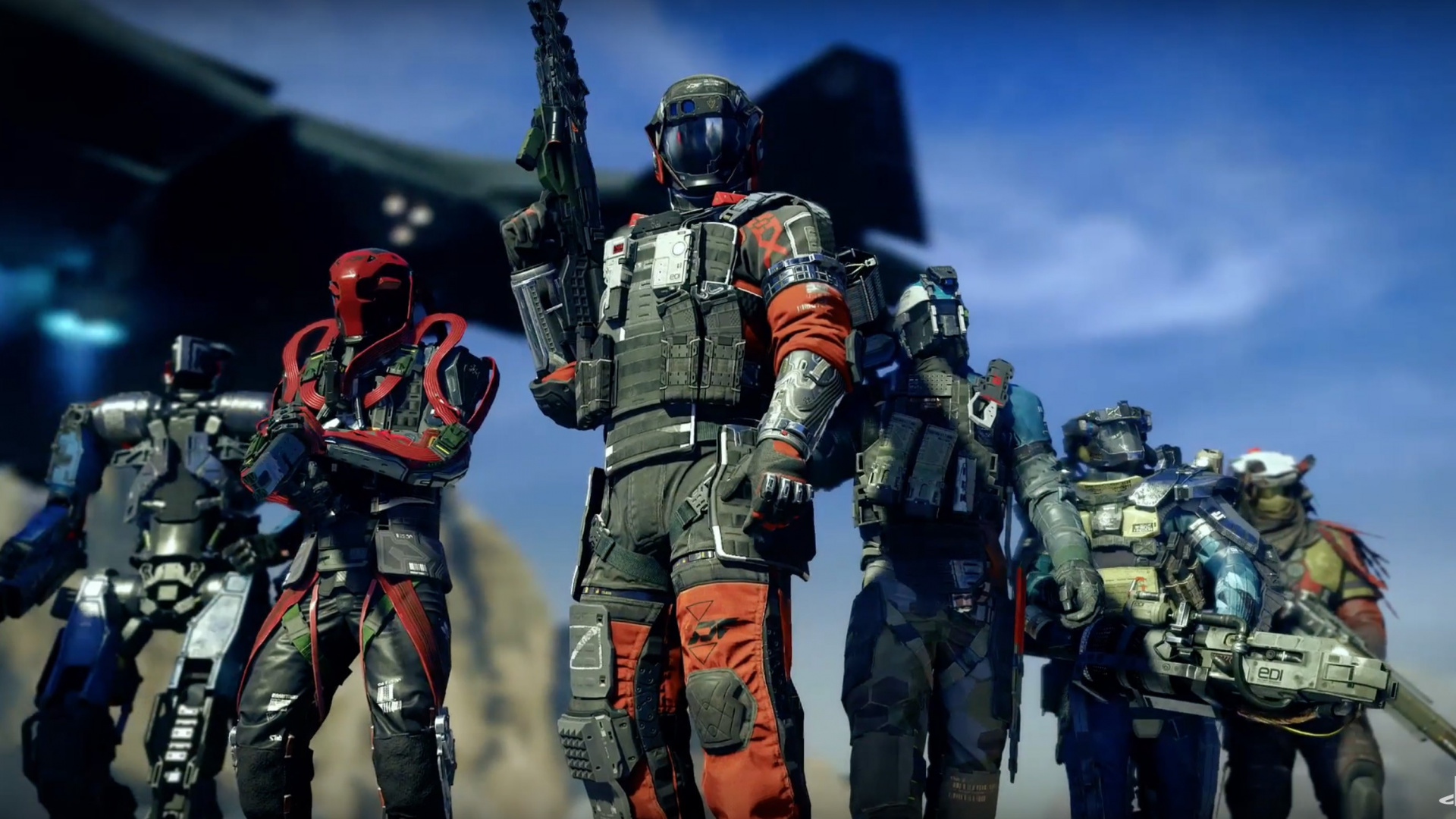 Mann im Schwarz-roten Anzug Mit Rot-schwarzer Pistole. Wallpaper in 1920x1080 Resolution