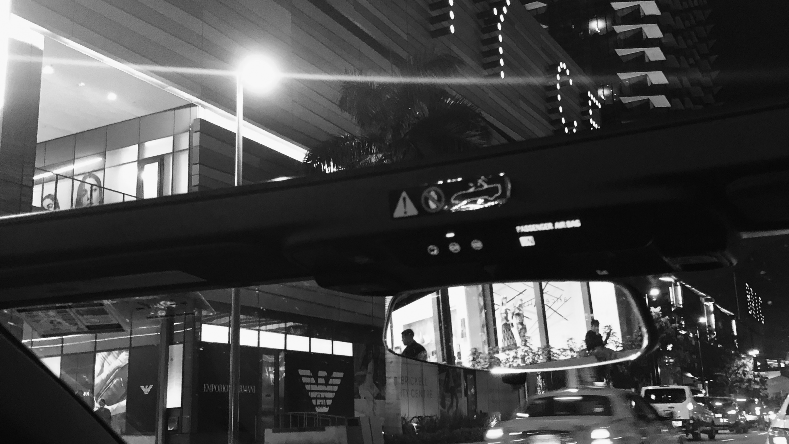 Glass, Automotive Mirror, Night, Steering Wheel, Speedometer. Wallpaper in 2560x1440 Resolution