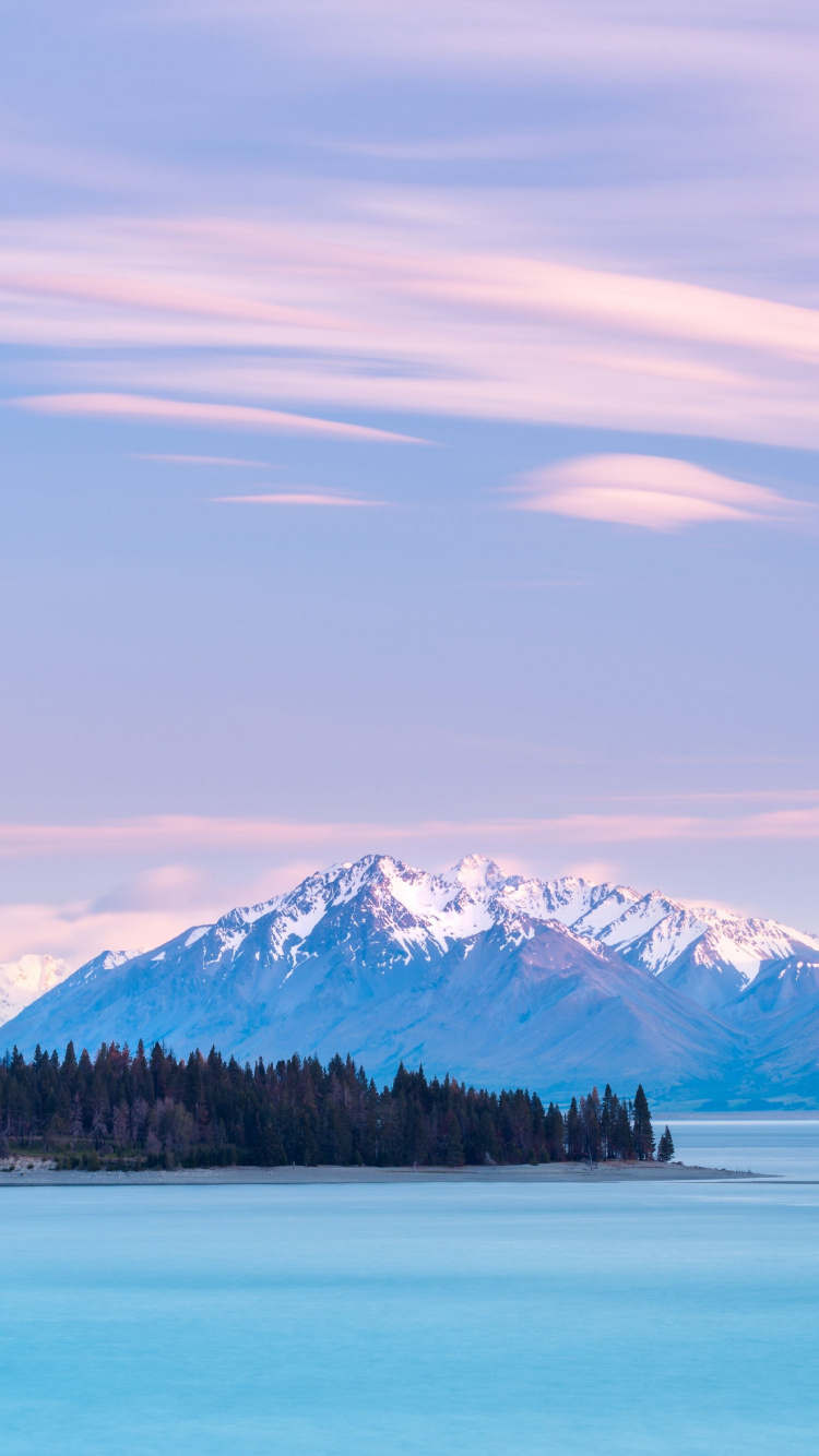 Lago Tekapo, Montaña, Lago Matheson, Naturaleza, Lago Ohau. Wallpaper in 750x1334 Resolution