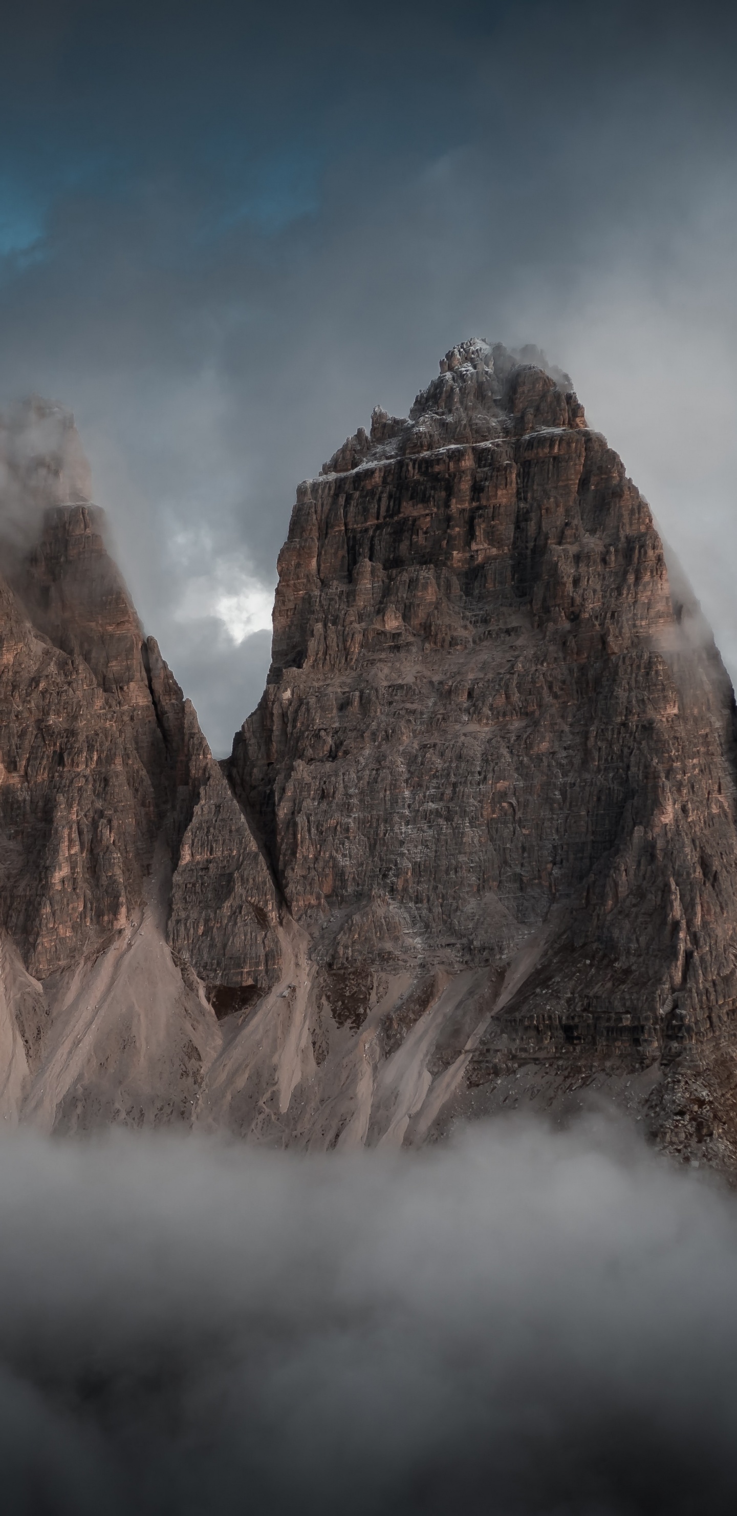 Mountain, Geology, Atmosphere, Sky, Mountainous Landforms. Wallpaper in 1440x2960 Resolution