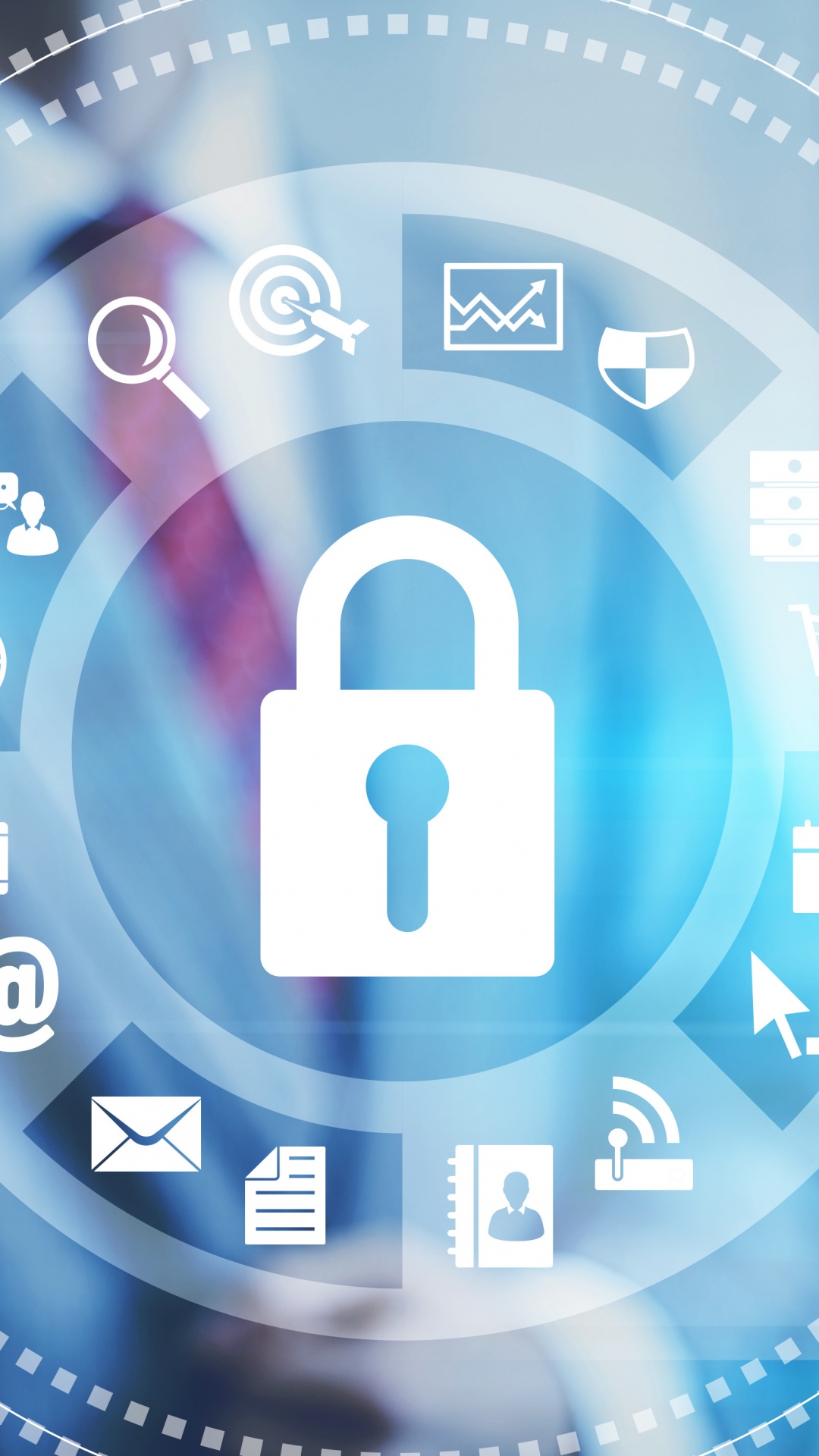 Horloge Analogique Bleu et Blanc. Wallpaper in 1080x1920 Resolution