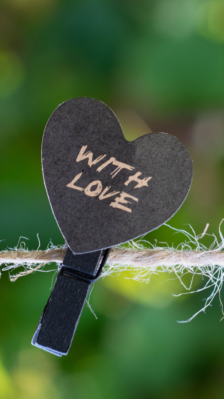 Love Letter, Heart, Green, Leaf, Grass. Wallpaper in 750x1334 Resolution