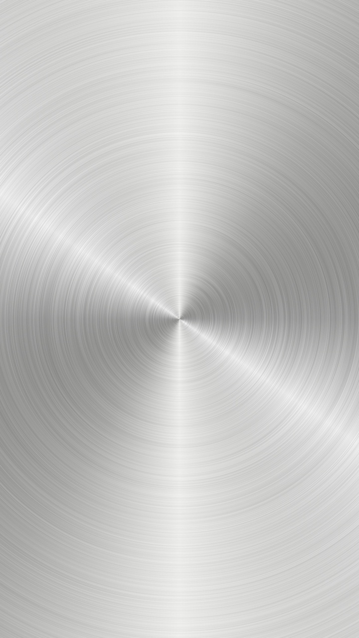 Runde Edelstahlplatte Auf Weißer Oberfläche. Wallpaper in 720x1280 Resolution