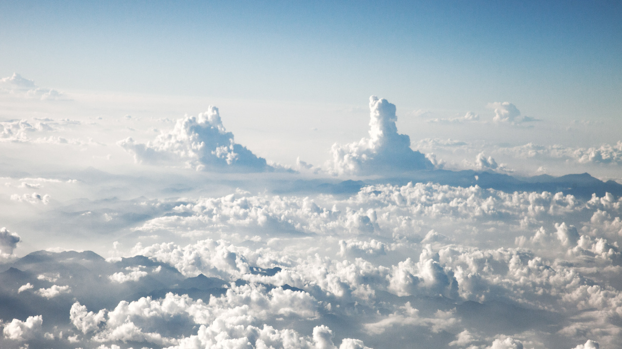 Weiße Wolken Und Blauer Himmel Tagsüber. Wallpaper in 1280x720 Resolution