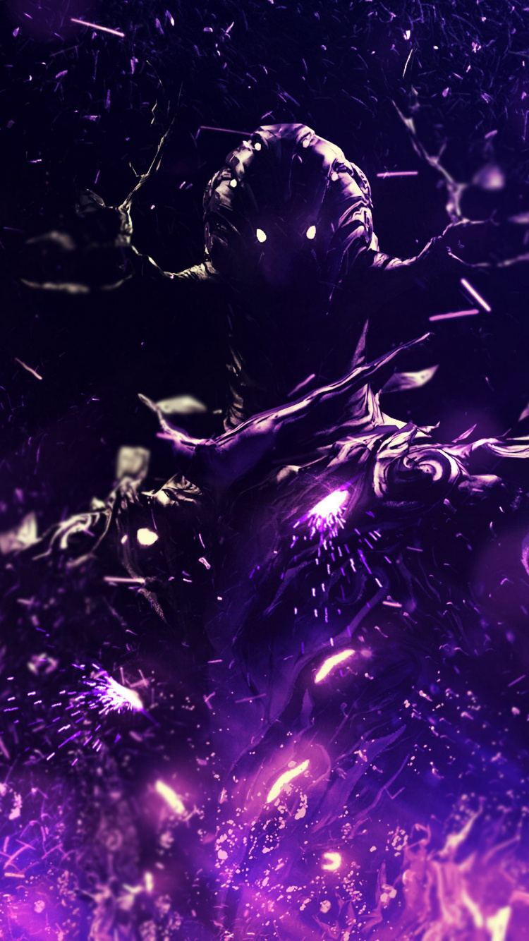 Ilustración de Galaxia Púrpura y Blanca. Wallpaper in 750x1334 Resolution