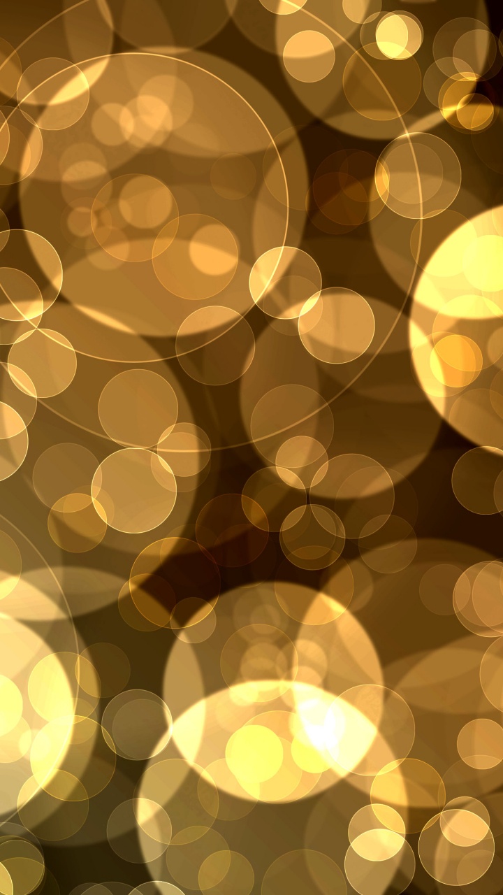 Yellow and White Bokeh Lights. Wallpaper in 720x1280 Resolution
