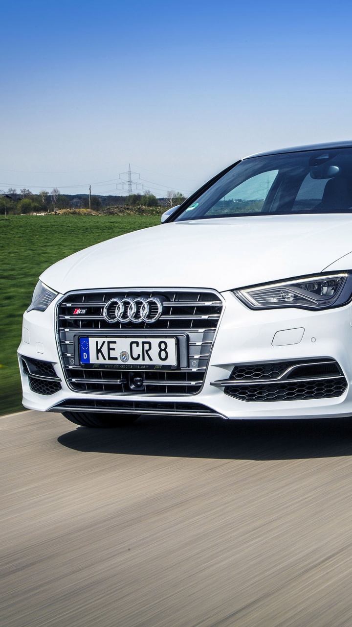 Silver Audi a 4 on a Highway. Wallpaper in 720x1280 Resolution