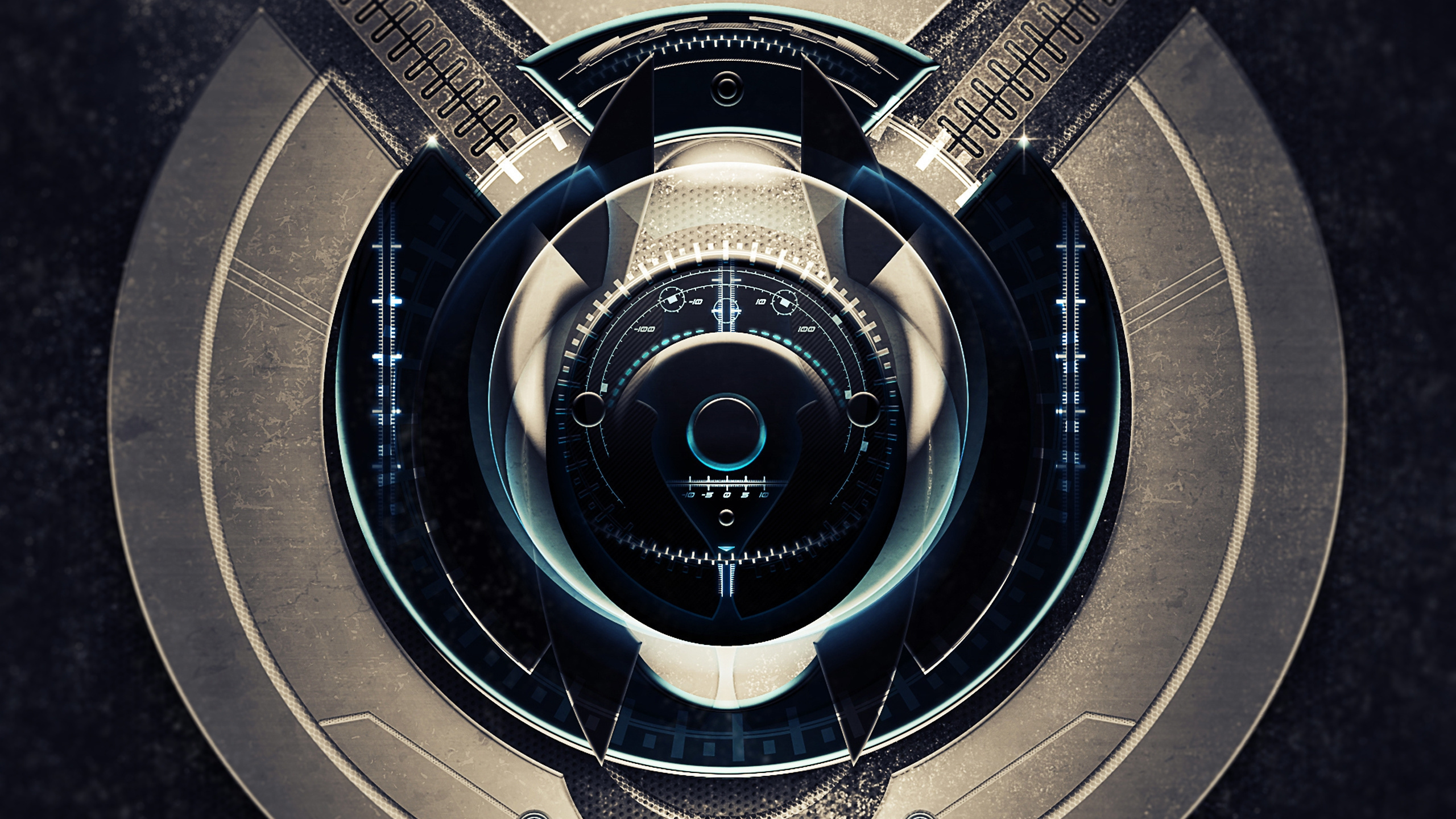 Appareil Rond Noir et Argent. Wallpaper in 2560x1440 Resolution