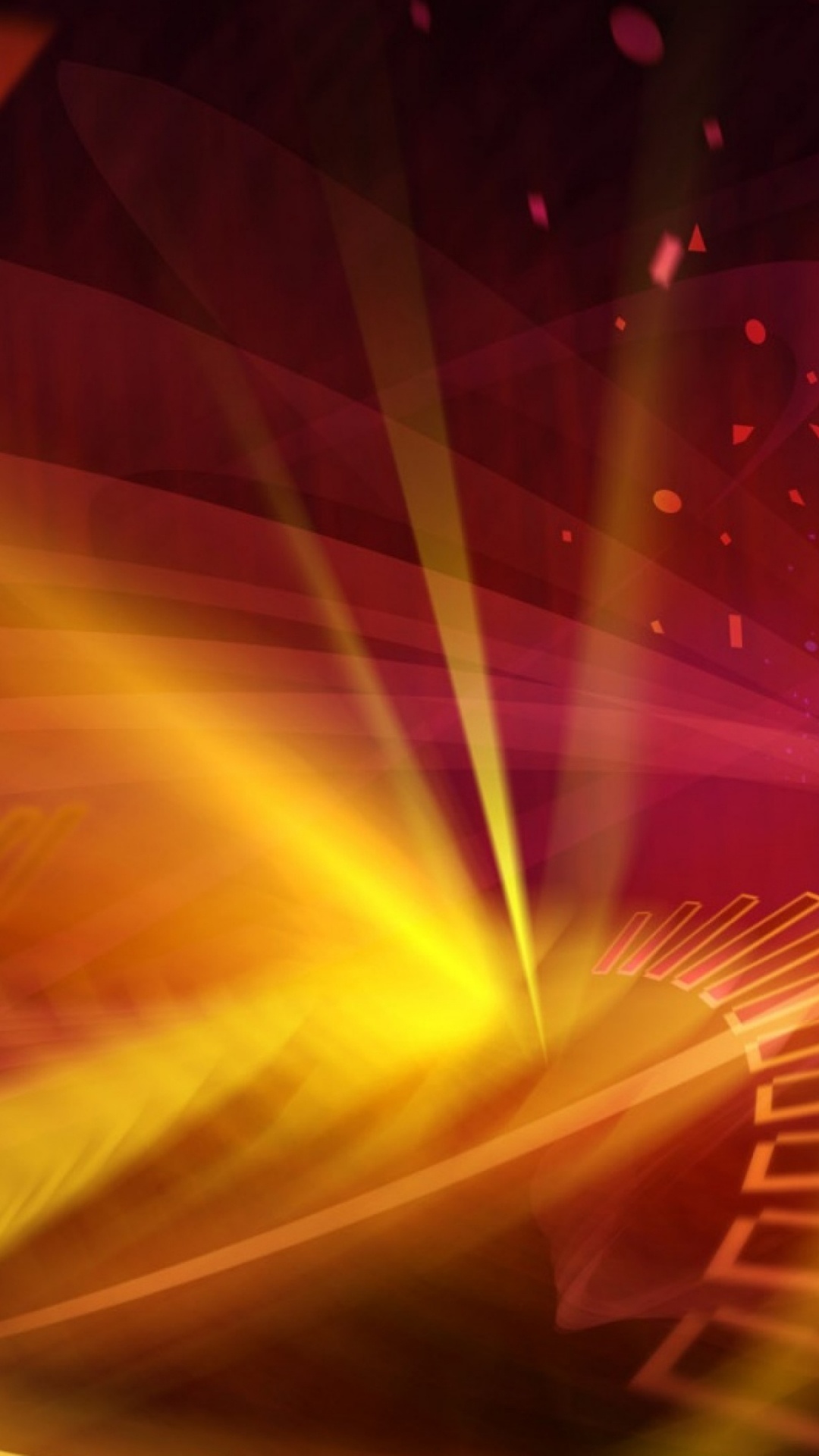 Rotes Und Gelbes Licht im Dunklen Raum. Wallpaper in 1080x1920 Resolution