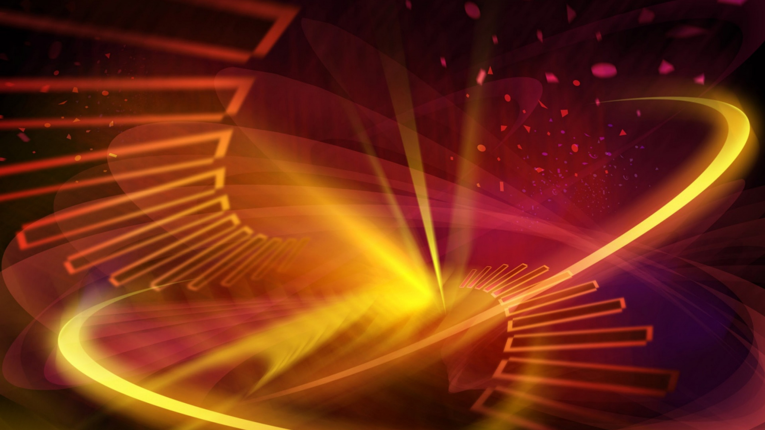 Rotes Und Gelbes Licht im Dunklen Raum. Wallpaper in 2560x1440 Resolution