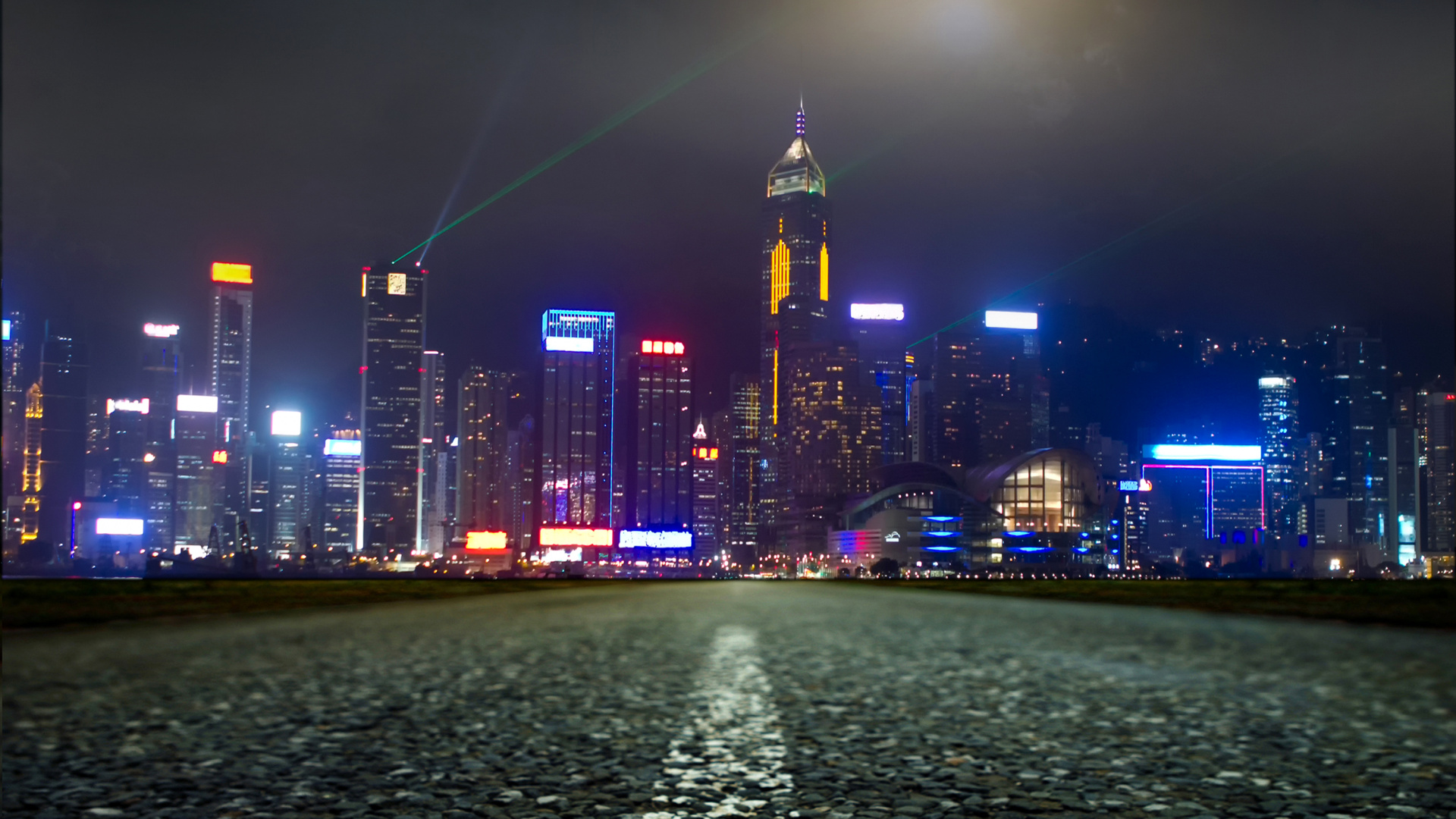 City Buildings During Night Time. Wallpaper in 1920x1080 Resolution