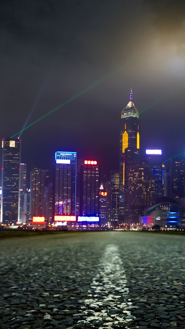 City Buildings During Night Time. Wallpaper in 750x1334 Resolution